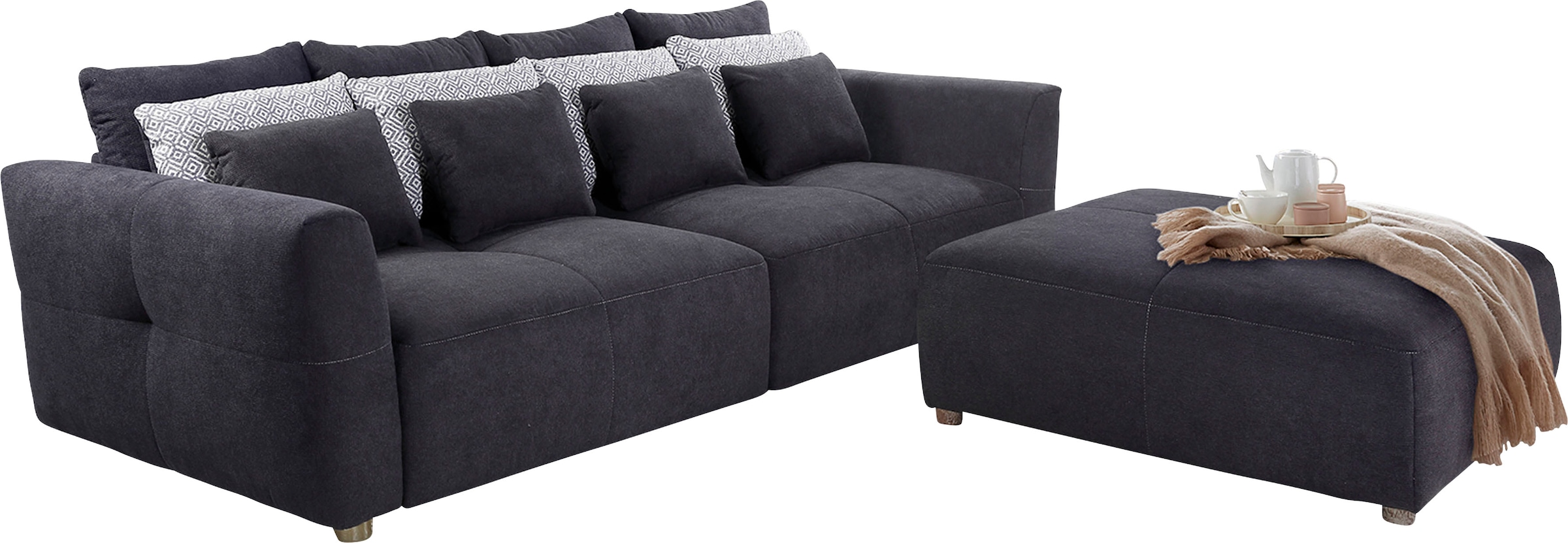 ♕ INOSIGN Big-Sofa, mit Federkernpolsterung für kuscheligen, angenehmen  Sitzkomfort im trendigen Design versandkostenfrei auf | Big Sofas
