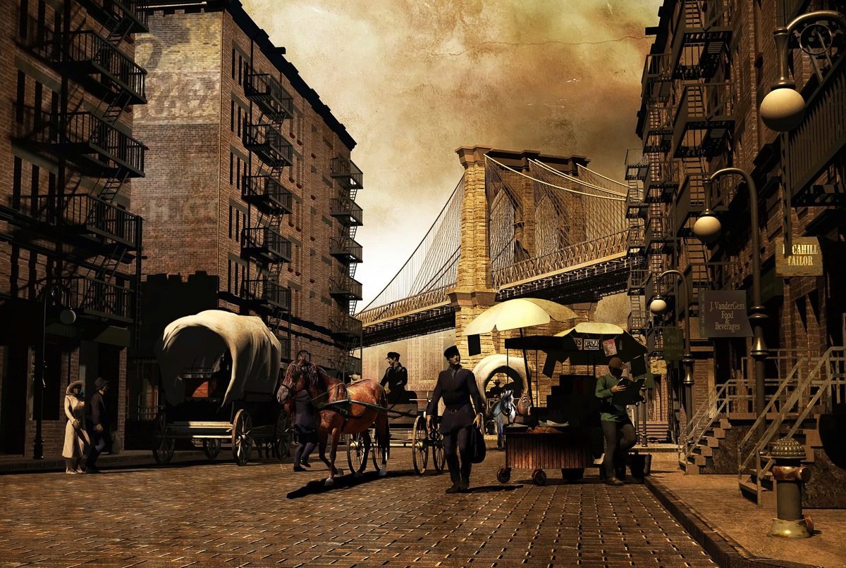 Image of Papermoon Fototapete »Altes New York«, Vliestapete, hochwertiger Digitaldruck, inklusive Kleister bei Ackermann Versand Schweiz