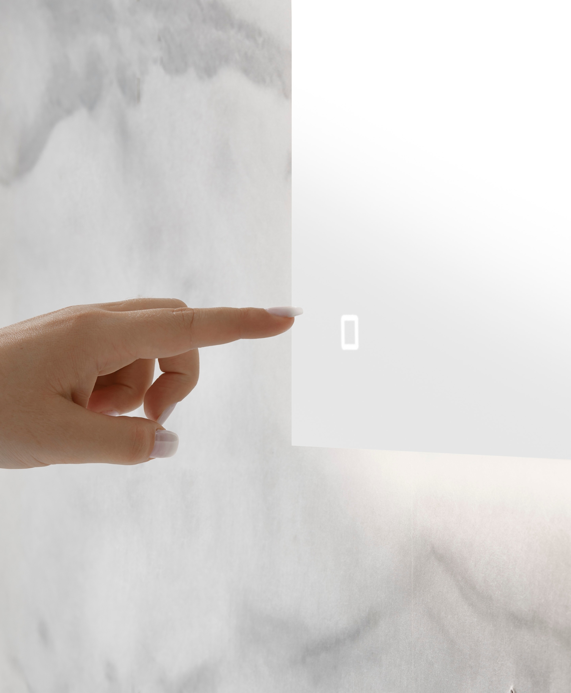 PLACES OF STYLE Badmöbel-Set »Studio Line, Bad im modernen Design, 2-teiliges Badezimmer« in 2 Farben und 2 Spiegelformen lieferbar, 2 Stk. tlg.