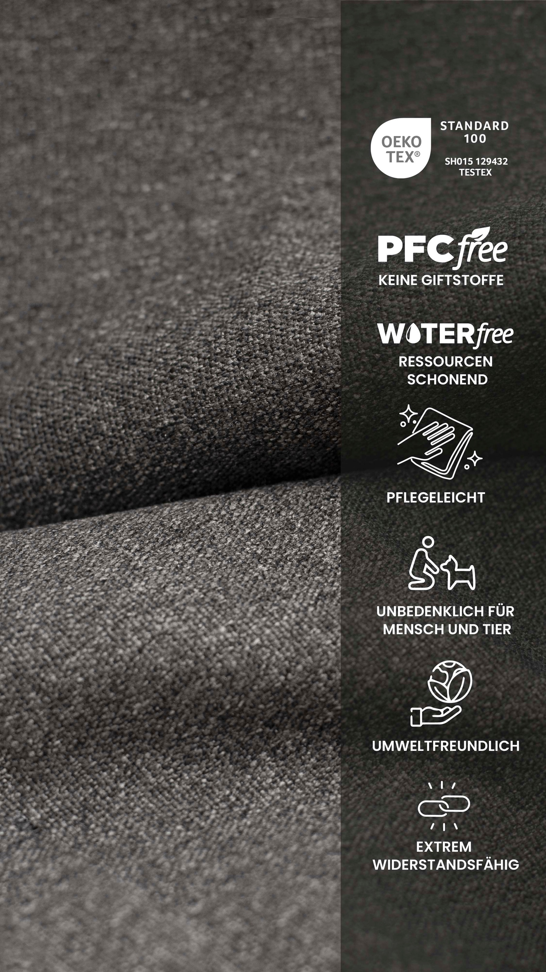 HELA 4-Fussstuhl »SVENNI«, (Set), 4 St., Webstoff, 4-Fuss,Rundrohrgestell,Webstoff,Zertifizierter "Waterfree" Stoff