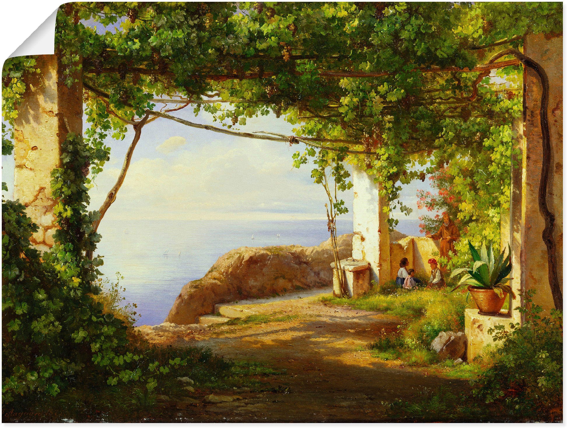 Artland Wandbild »Sorrento. 1875«, Garten, (1 St.), als Leinwandbild,  Wandaufkleber oder Poster in versch. Grössen jetzt kaufen