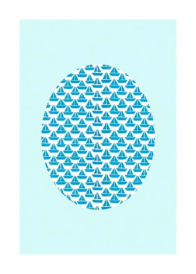 Komar Image »Shelly Patterns Aqua« 1 cuis tlg. Wandbild zur Dekoration - ohne Rahmen