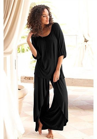 Image of LASCANA Pyjama Set, 2 tlg. Hose in edler Layeroptik