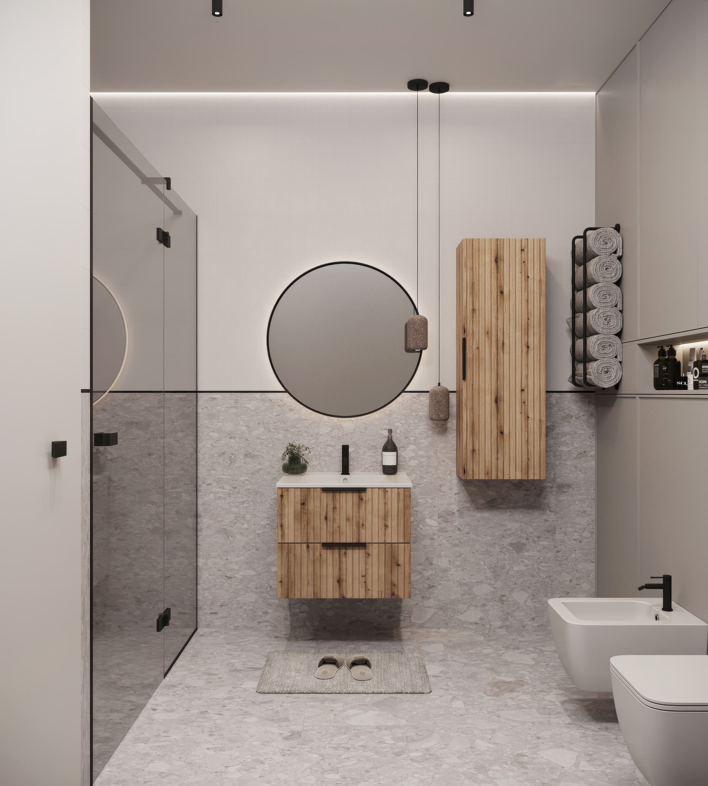 welltime Waschtisch »TIBU mit Waschbecken. 2 Schubladen. 2 Breiten (60/80cm) und 4 Farben« Badschrank mit Waschbecken, Softclose, Masse B/H/T: 61/53/47 cm