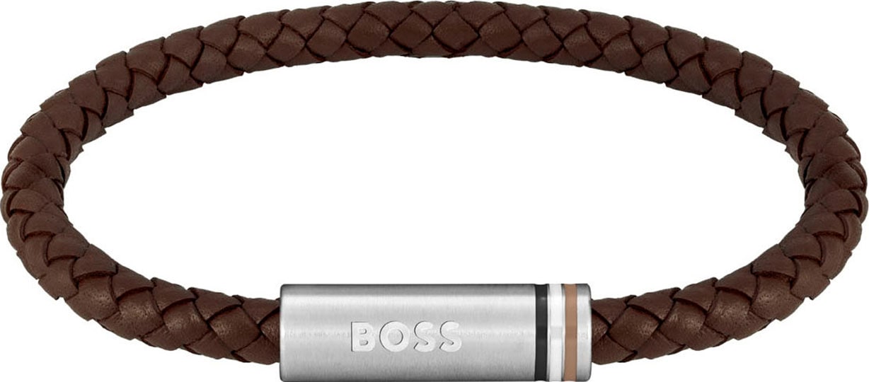 BOSS Lederarmband »ARES SINGLE, 1580623, 1580624«