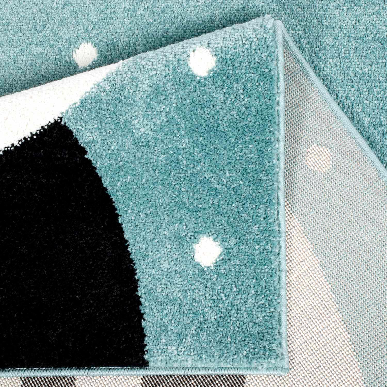 Carpet City Kinderteppich »Bubble Kids 1334«, rechteckig, 11 mm Höhe, Spielteppich, Panda-Bär, Weicher Flor, Pflegeleicht, Kinderzimmer
