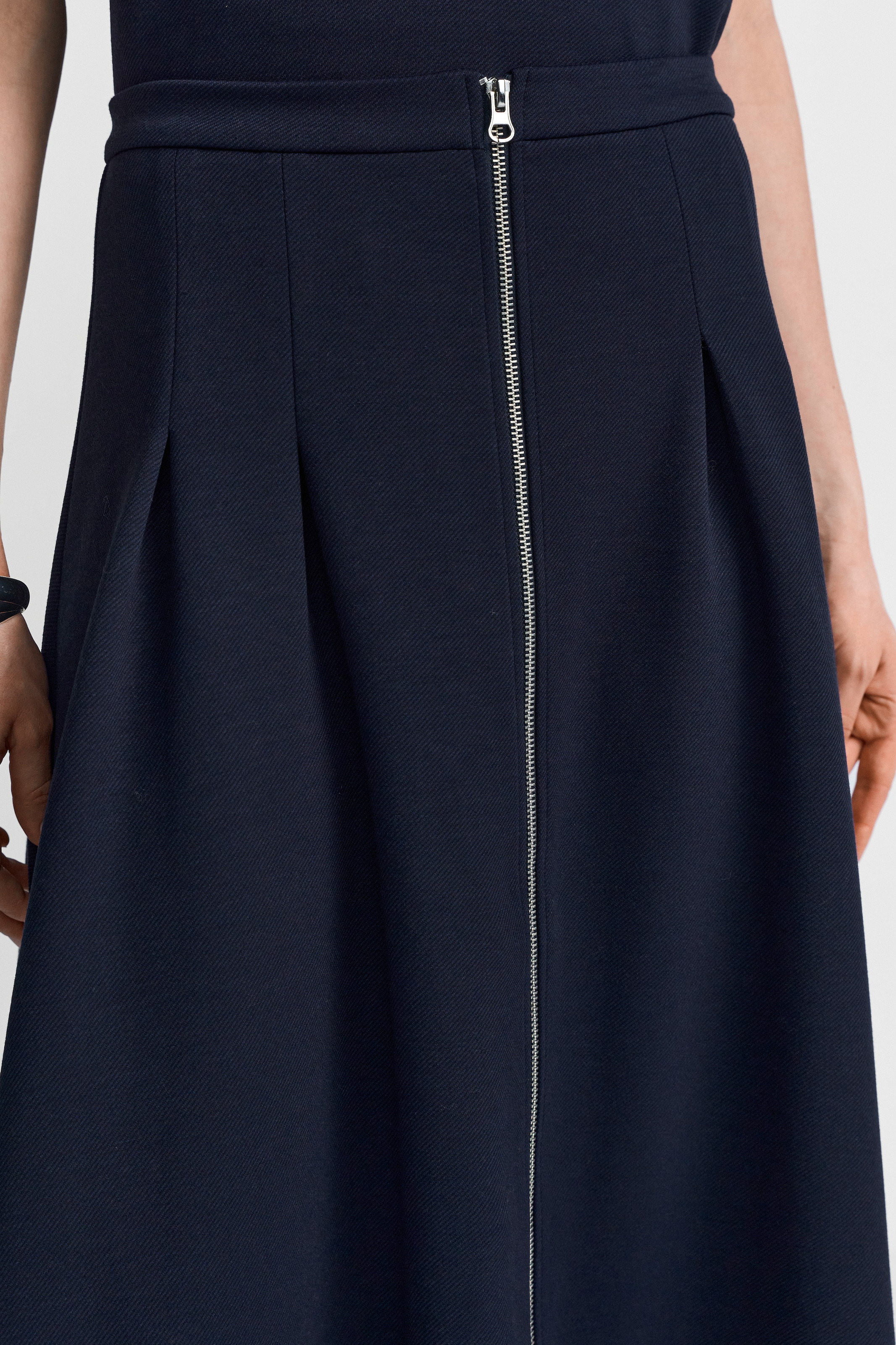 RICHROYAL Jupe en jersey mit 2-Wege-Reissverschluss