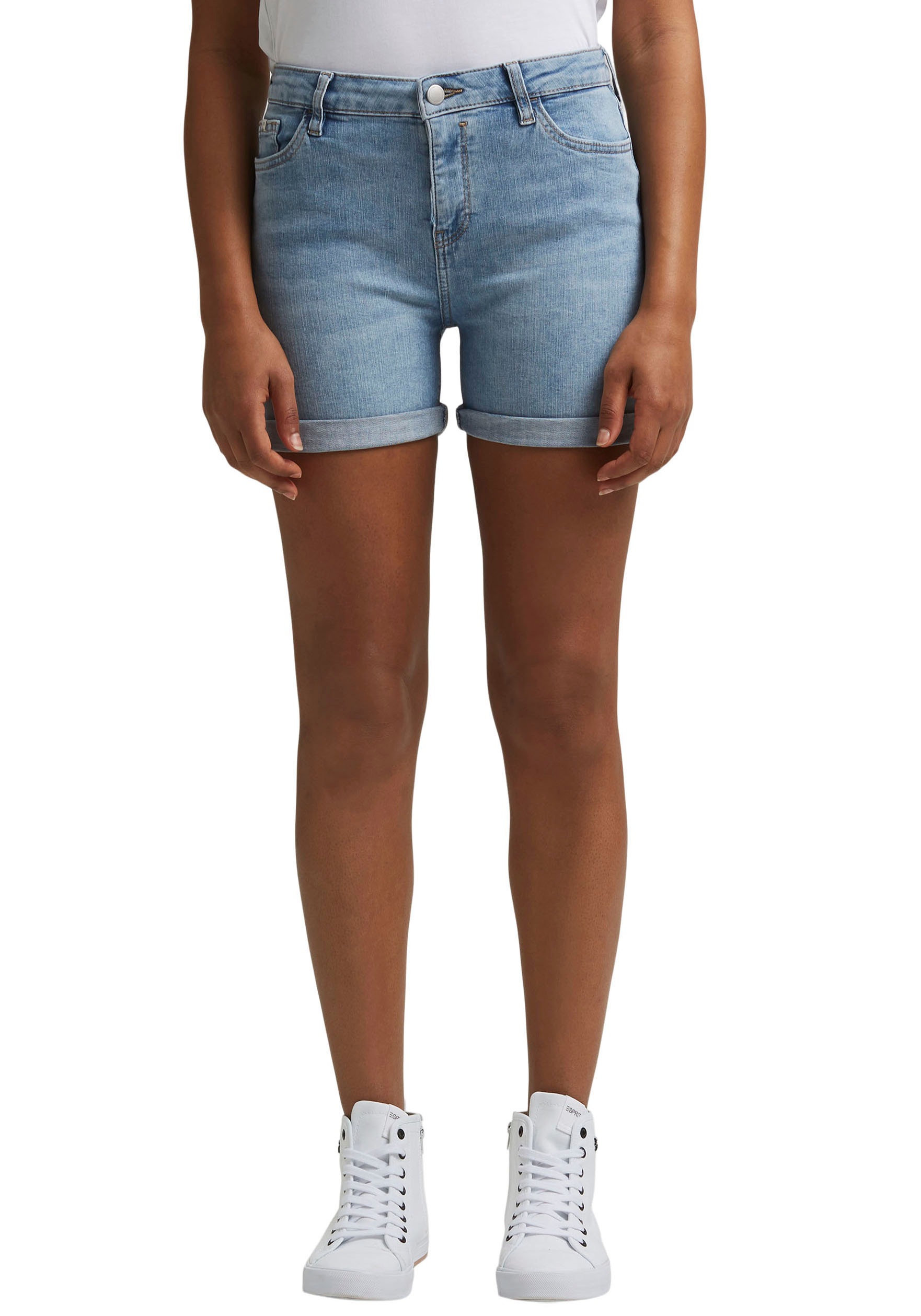 Image of edc by Esprit Shorts, in Denim Optik mit krempelbarem Saum bei Ackermann Versand Schweiz