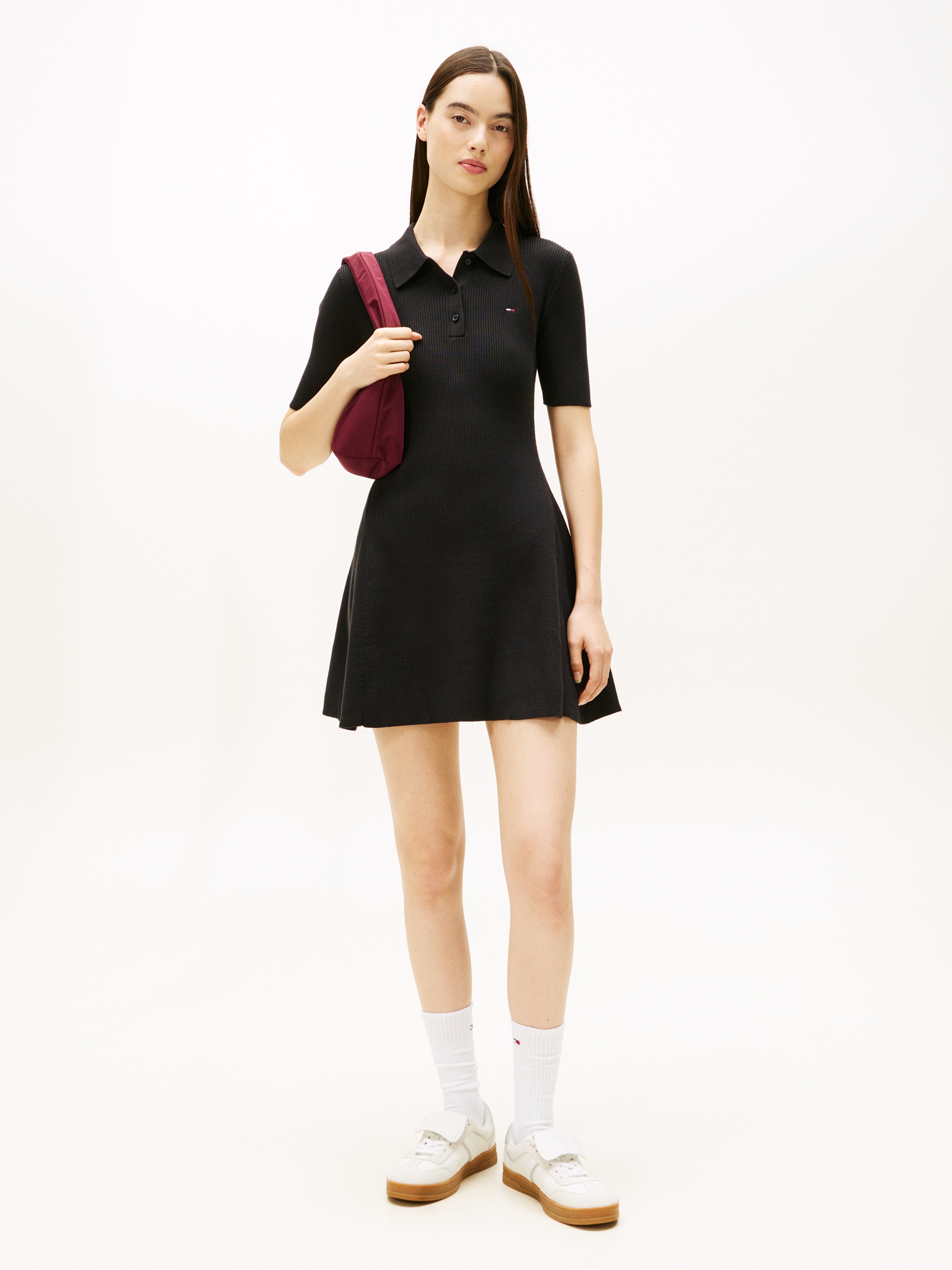 Image of Tommy Jeans Polokleid "TJW F&F SWEATER POLO MINI DRESS"