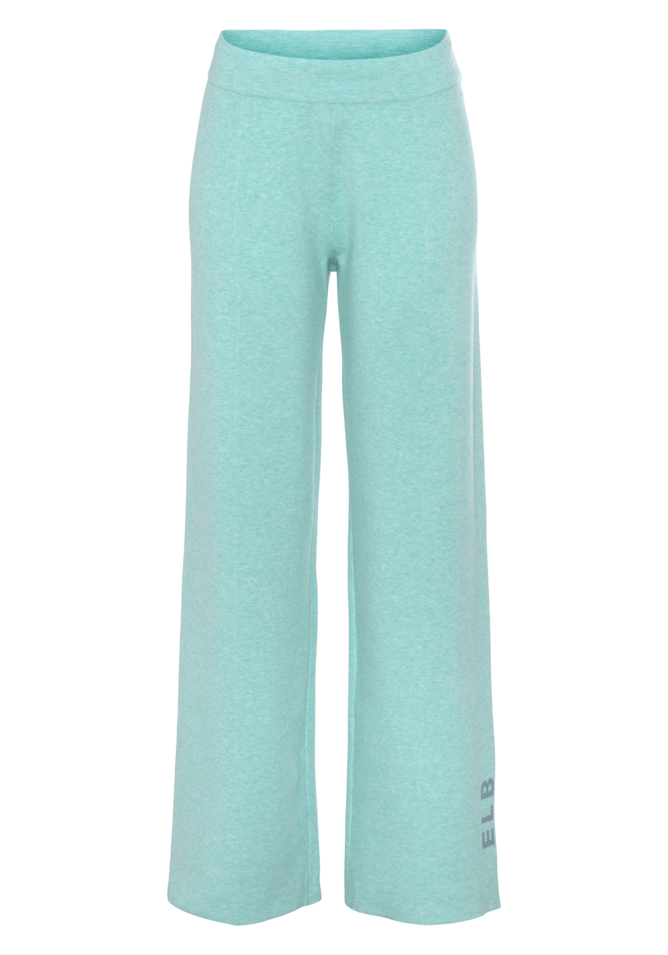 Elbsand Strickhose »- Loungehose - Relaxhose«, mit weitem Bein und eingestricktem Logo, Loungewear