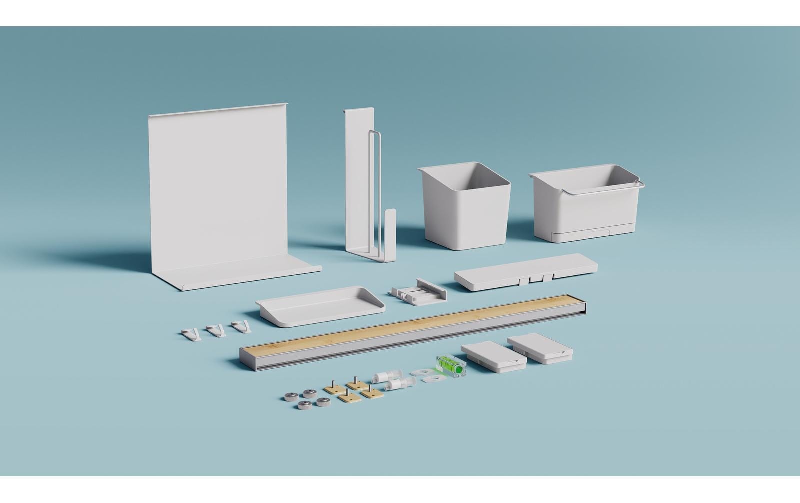 tesa Ablageelement »XL Bambus/Weiss«