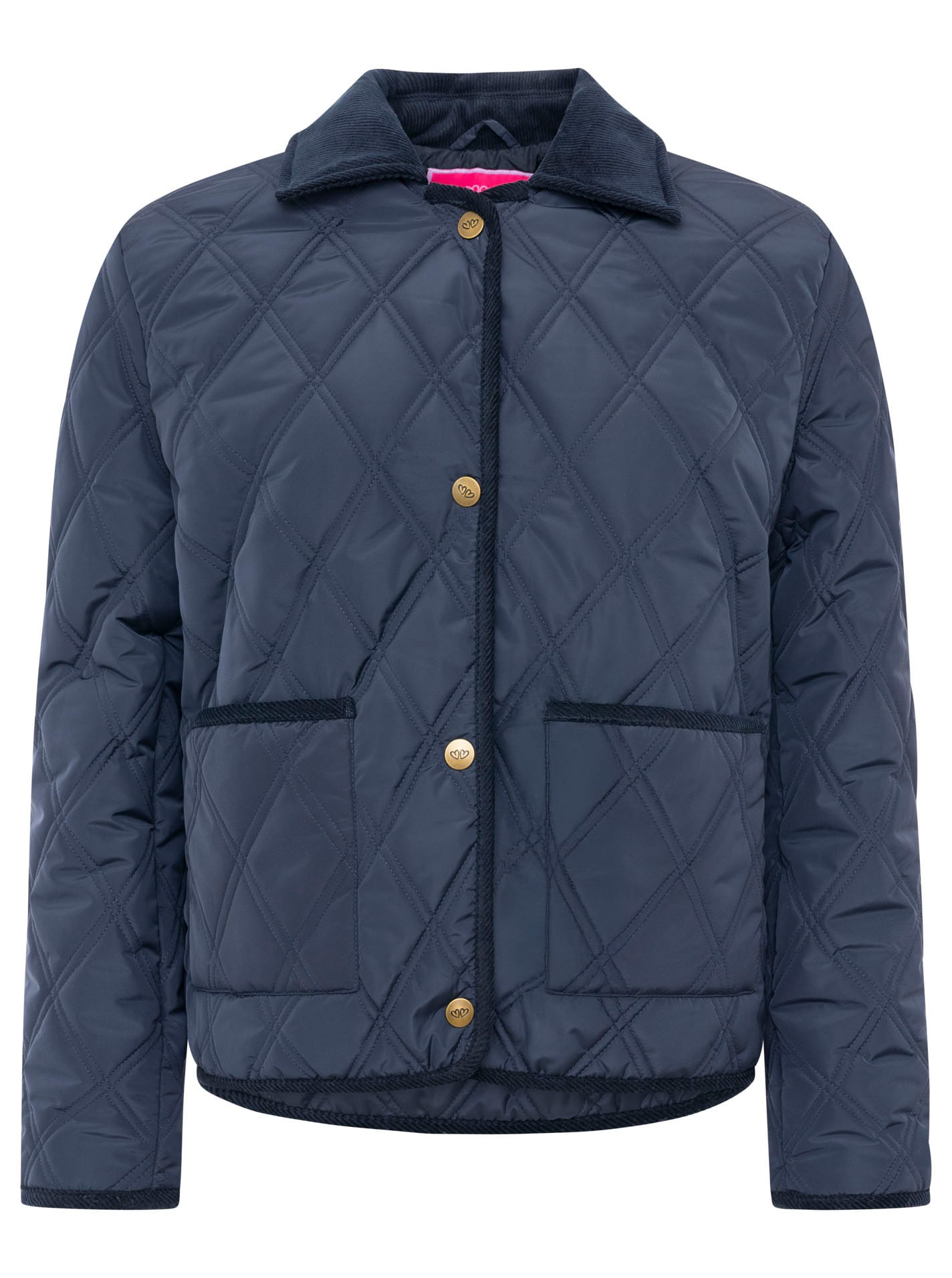 Zwillingsherz Veste matelassée »"Classic"« ohne Kapuze Kordkragen, Knopfleiste und Taschen