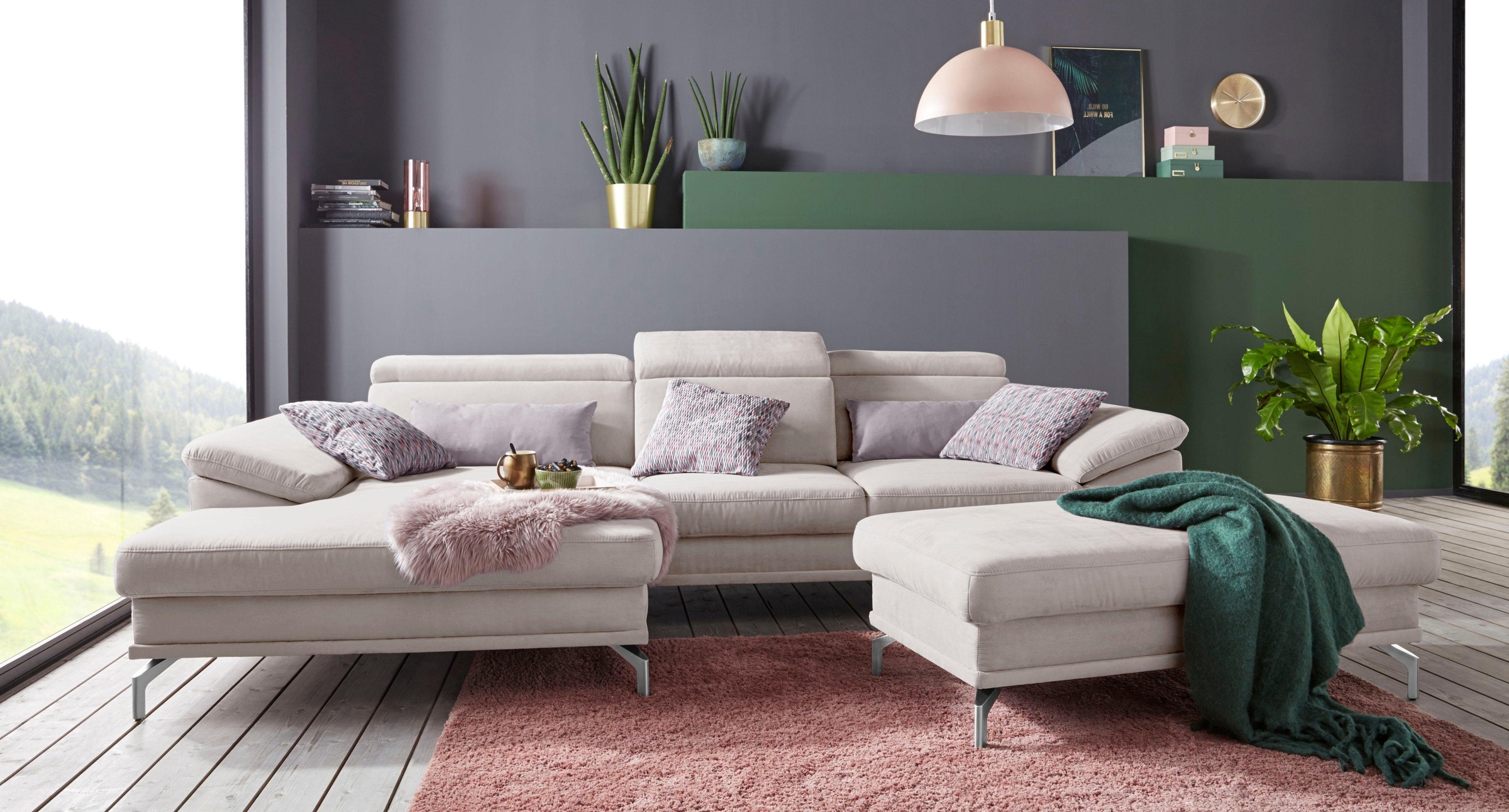 sit&more Ecksofa »Scorpio L-Form«, inklusive Sitztiefenverstellung, wahlweise mit Kopfverstellung