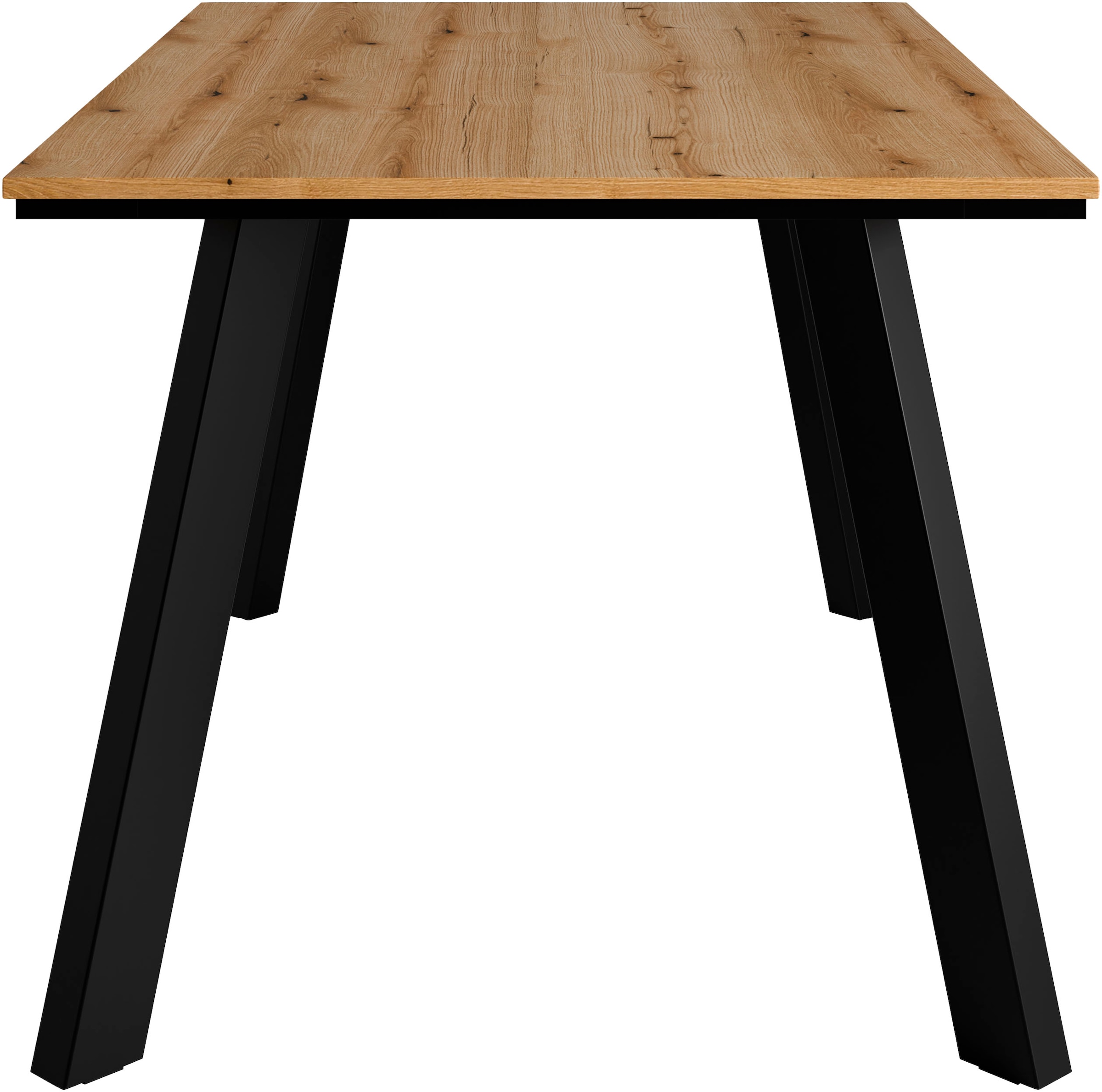 Home affaire Essgruppe »Genf Tischgruppe BESTSELLER,«, (Set, 5 tlg.), Küchentisch, 4 Stühle, moderne Tischplatte in eiche/schwarz