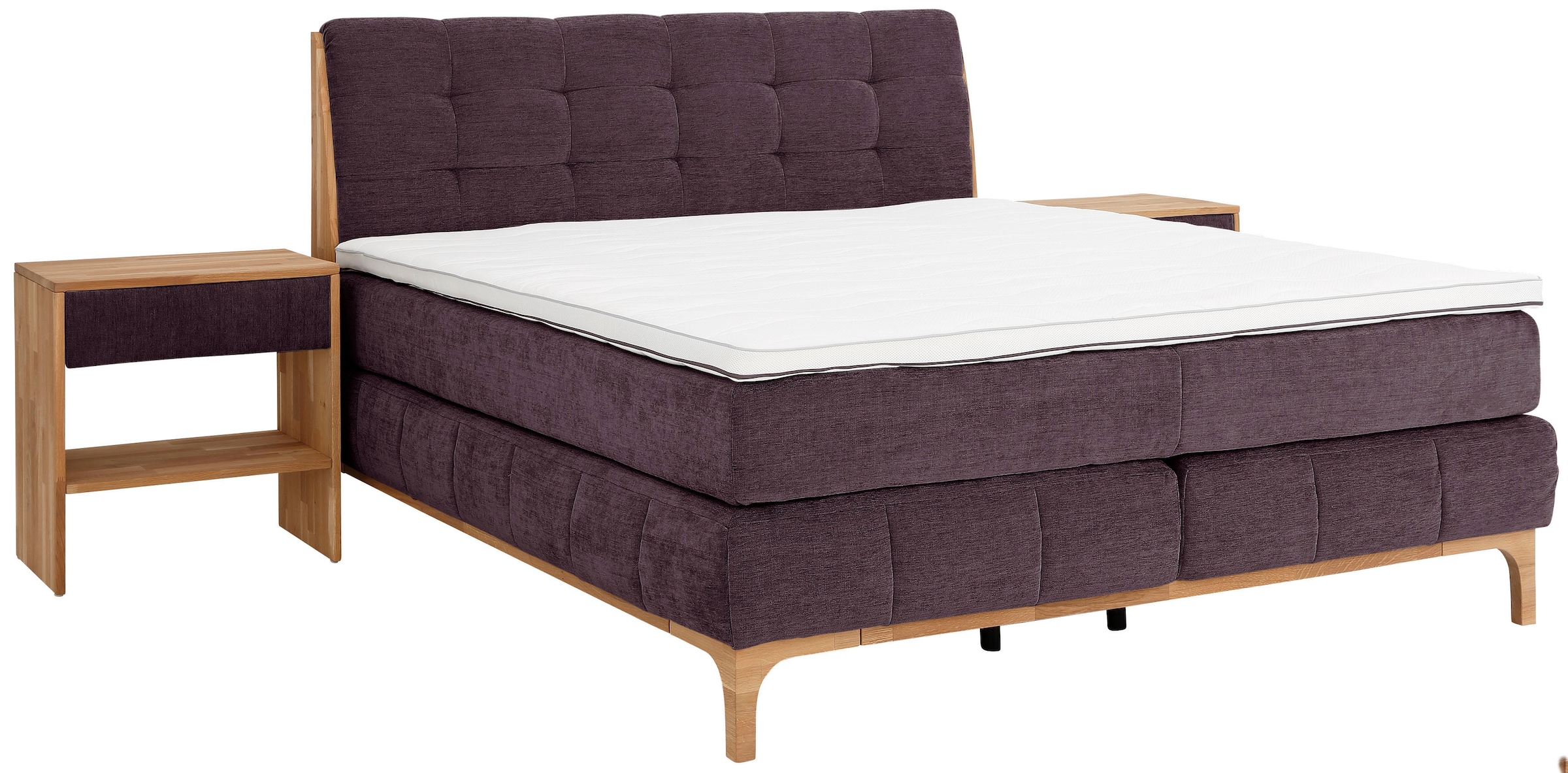 GOODproduct Boxspringbett »Jelle«, (5 St.), zertifizierte, recycelte Bezugsstoffe, verschiedene Ausführungen