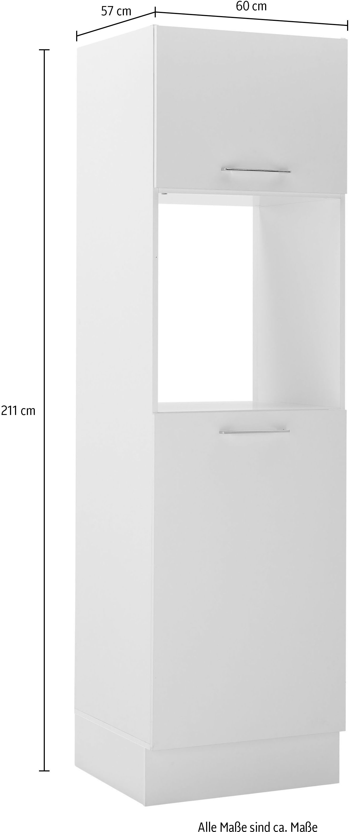 BASIC by Balculina Armoire multi-usages »Turin« 1 cuis tlg. largeur 60 cm, au choix en noir mat ou blanc mat
