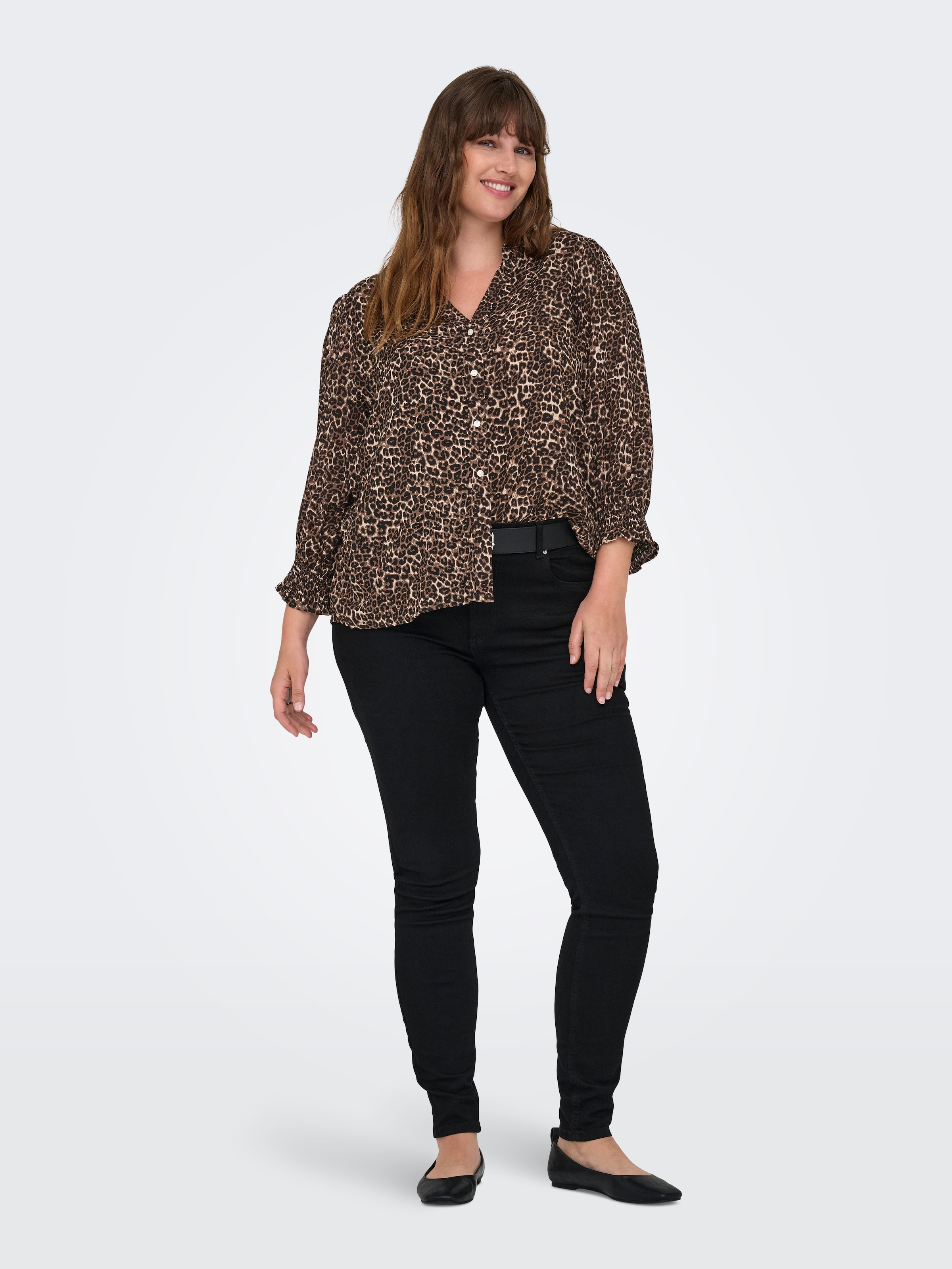 ONLY CARMAKOMA Druckbluse »CARRAYA 3/4 SHIRT WVN NOOS«
