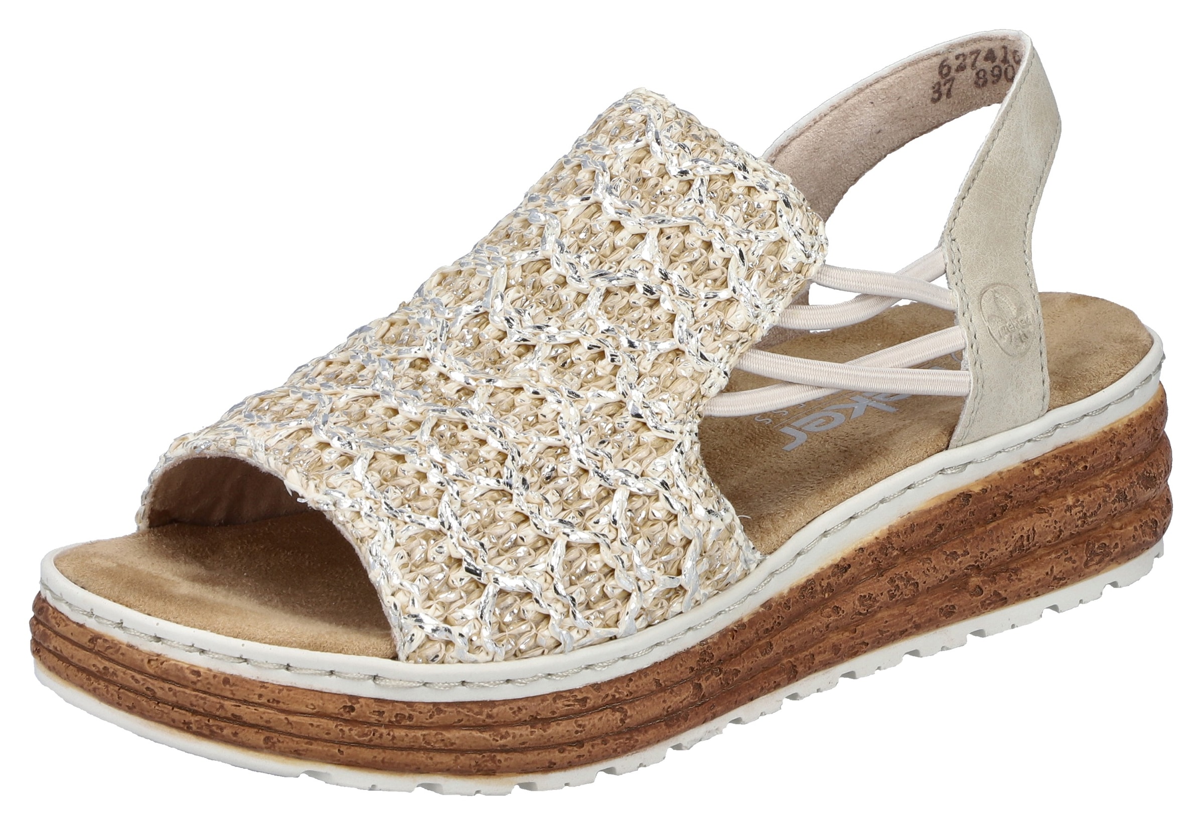 Image of Rieker Keilsandalette mit seitlichen Gummizügen für guten Sitz