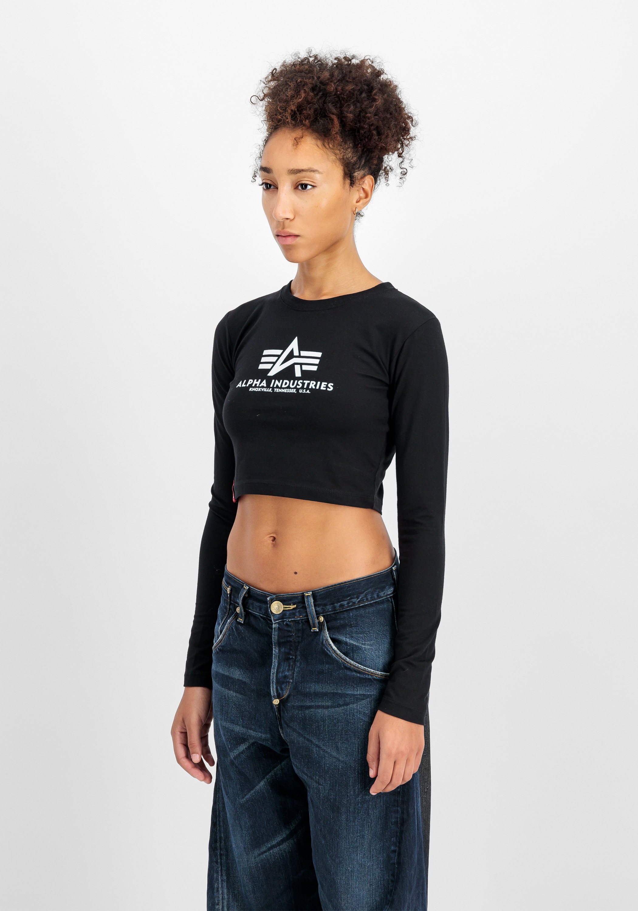 Image of Alpha Industries Sweater "Basic Cropped Longsleeve W"