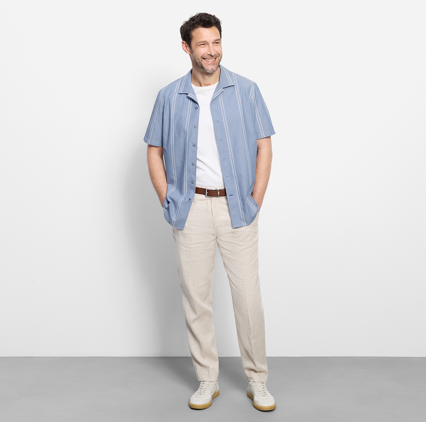 OLYMP Kurzarmhemd Freizeithemd, regular fit, Reverskragen
