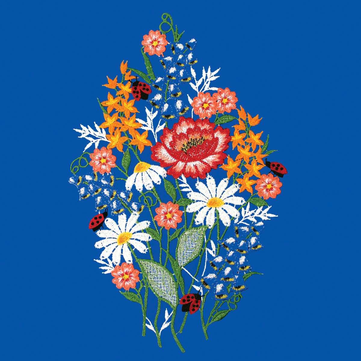 W. Reuter & Sohn - Plauener Spitze® Fensterbild »Fensterbild "Sommerstrauss" farbig«