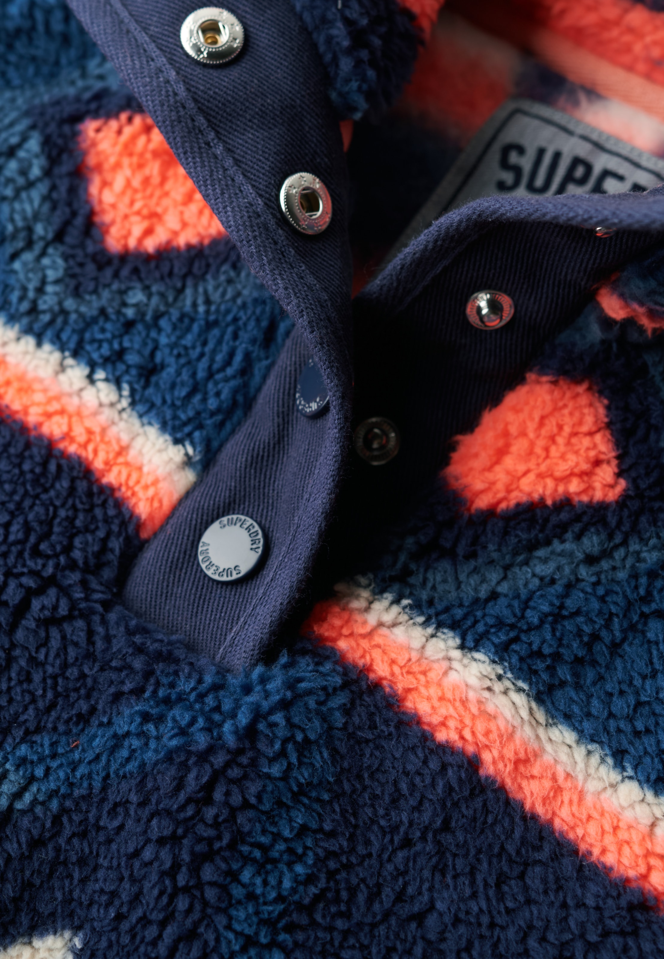 Superdry Fleecepullover »SUPER SOFT PRINTED HENLEY«