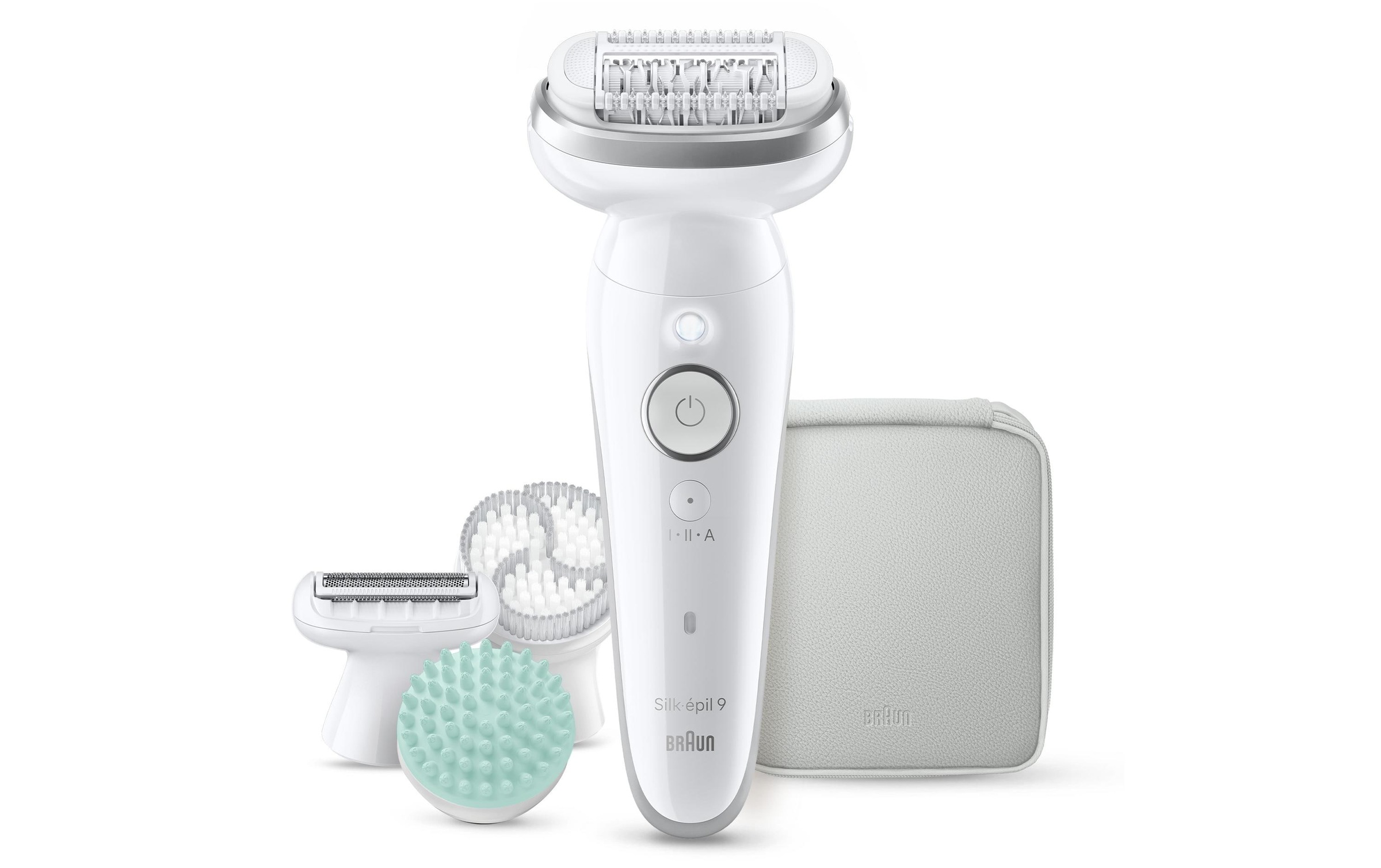 Image of Braun Epilierer "Silk-épil 9 SES9-080" All-in-One Set, Wet & Dry, Peelingbürste, Massagepad, Rasieraufsatz