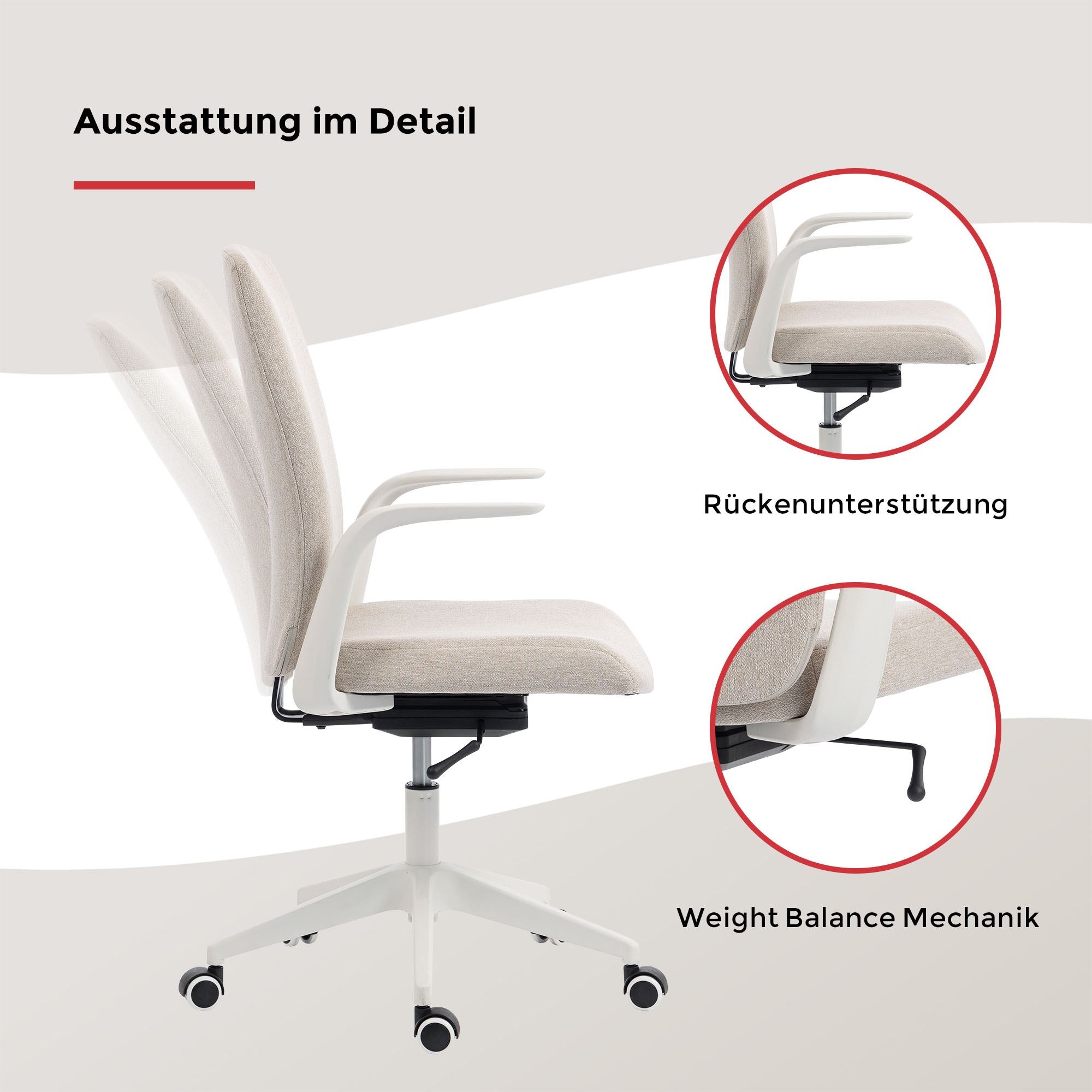 Duo Collection Chaise pivotante »Floris« () 1 cuismécanique Weight Balance - s'adapte à tout poids corporel