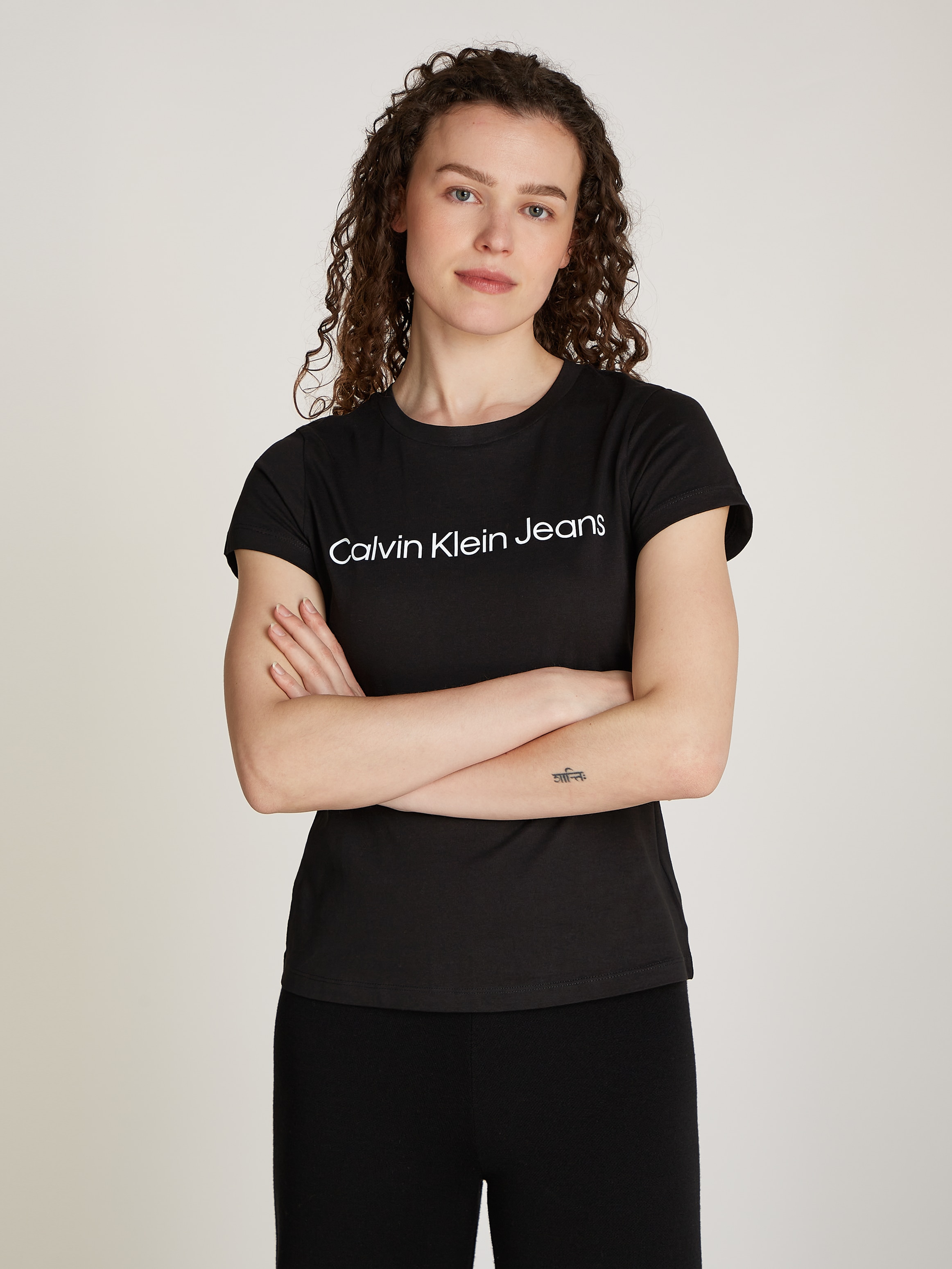 Calvin Klein Jeans T-Shirt »INSTITUTIONAL LOGO 2-PACK TEE«, mit Logoschriftzug