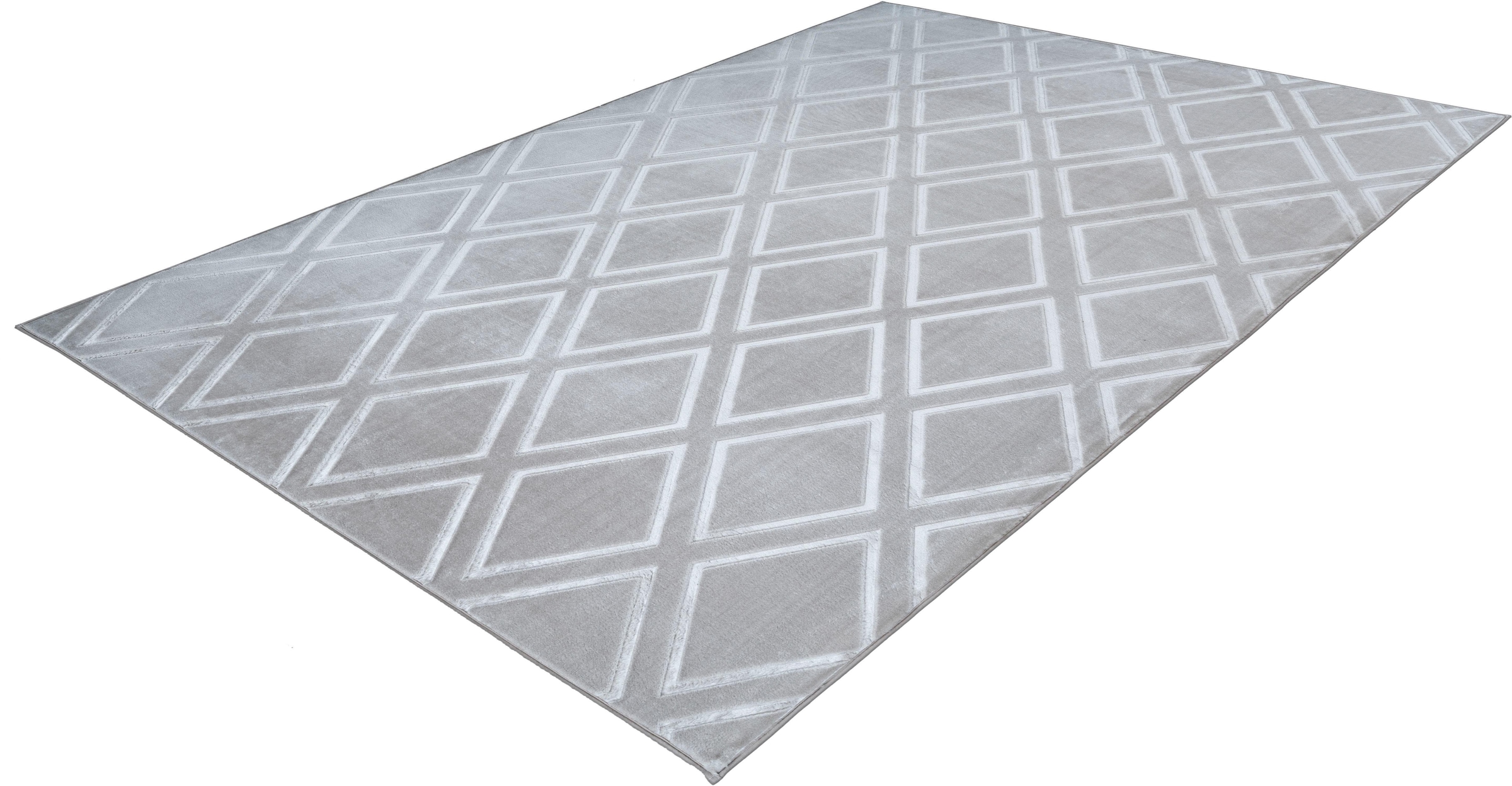 calo-deluxe Teppich »Latemar 400«, rechteckig, 7 mm Höhe, Hoch -Tief Struktur, Wohnzimmer