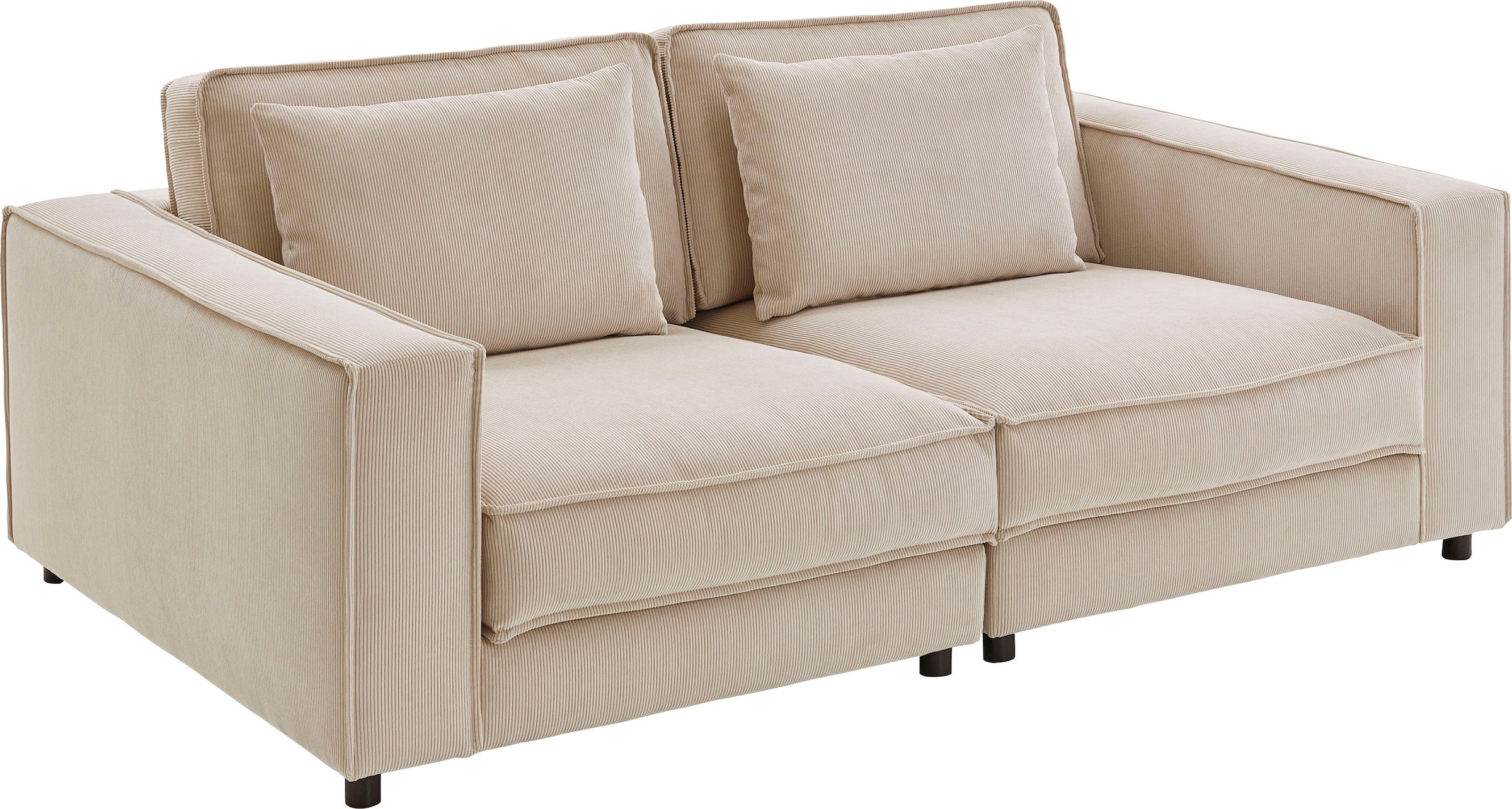 ATLANTIC home collection 2-Sitzer »Valan«, XXL-Sitzfläche, mit Cord-Bezug, frei stellbar, mit Wellenunterfederung