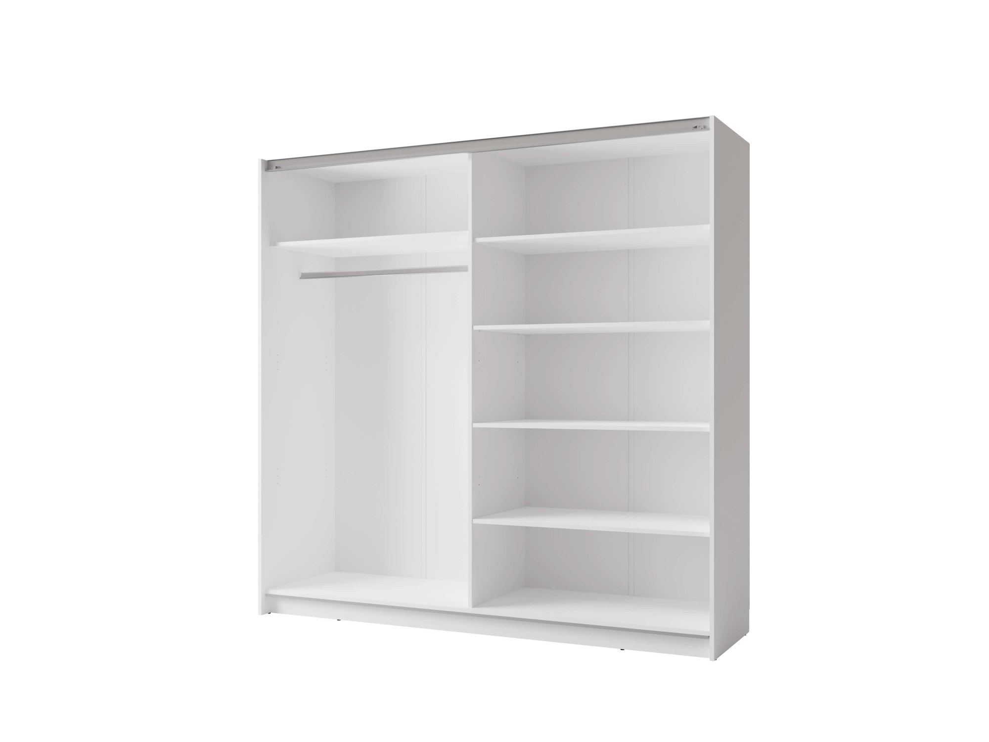 Home affaire Armoire à portes coulissantes »Kleiderschrank Fresno mit 5 Einlegeböden, Spiegel und Kleiderstange« Garderobe mit 2 Schwebetüren, B/H/T 150/207/62 cm