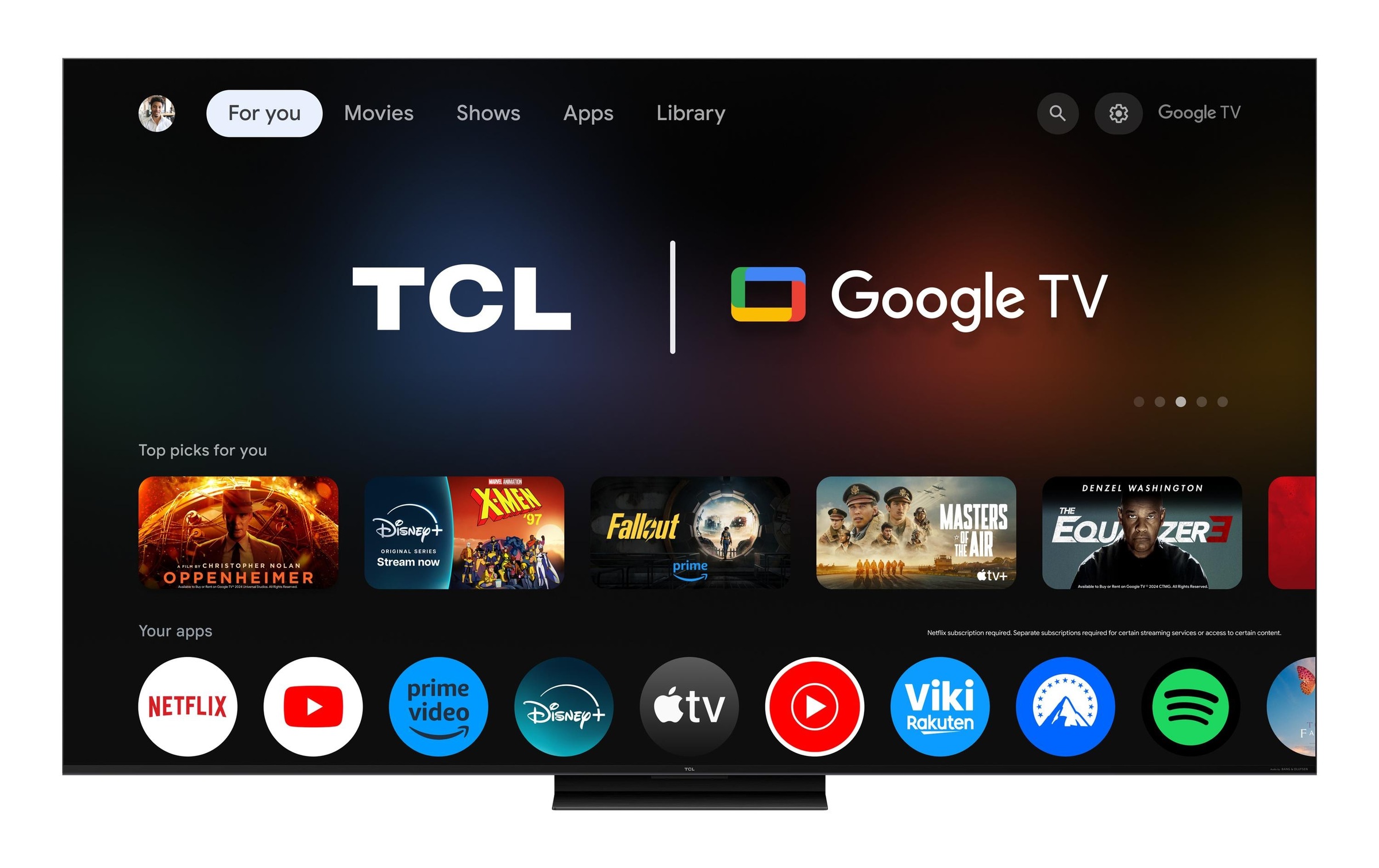 TCL Téléviseur QLED »85C7K« 216 cm/85 ″