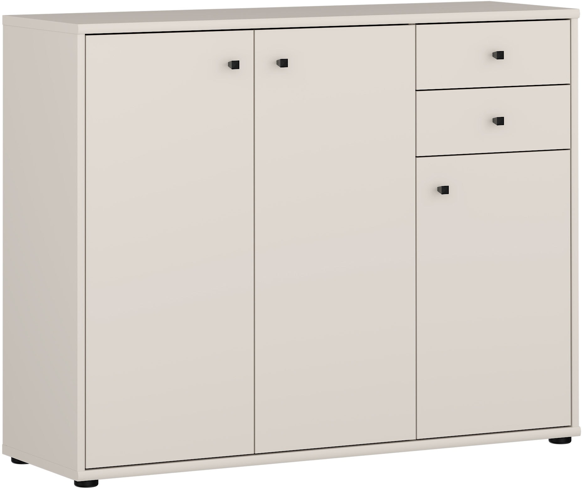 Image of FORTE Kommode "Tempra, Kommode, 3 Türen, 2 Schubkästen, viel Stauraum" B/H/T 108,8/85,5/34,8 cm