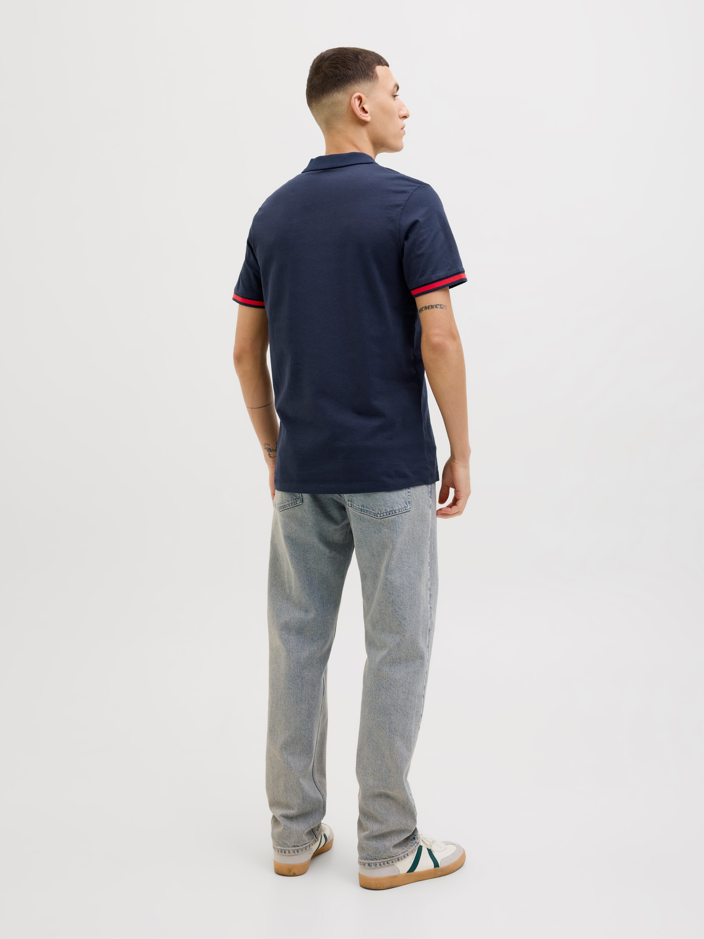 Jack & Jones Poloshirt »JJEJERSEY LOGO POLO SS SN«, mit Logo Stickerei