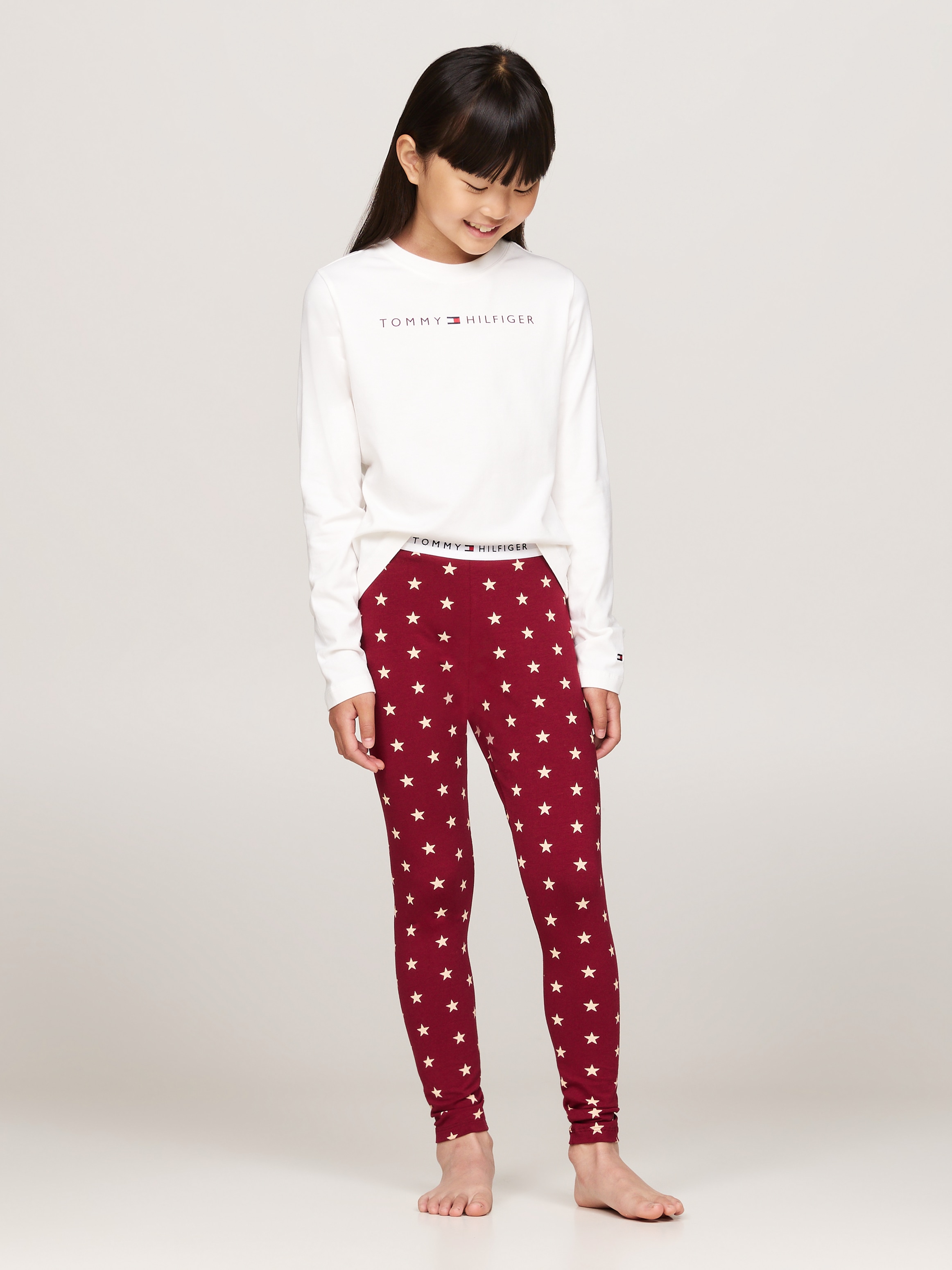 TOMMY HILFIGER Underwear Pyjama »LS PJ LEGGING PRINT SET«, für Kinder bis 16 Jahre