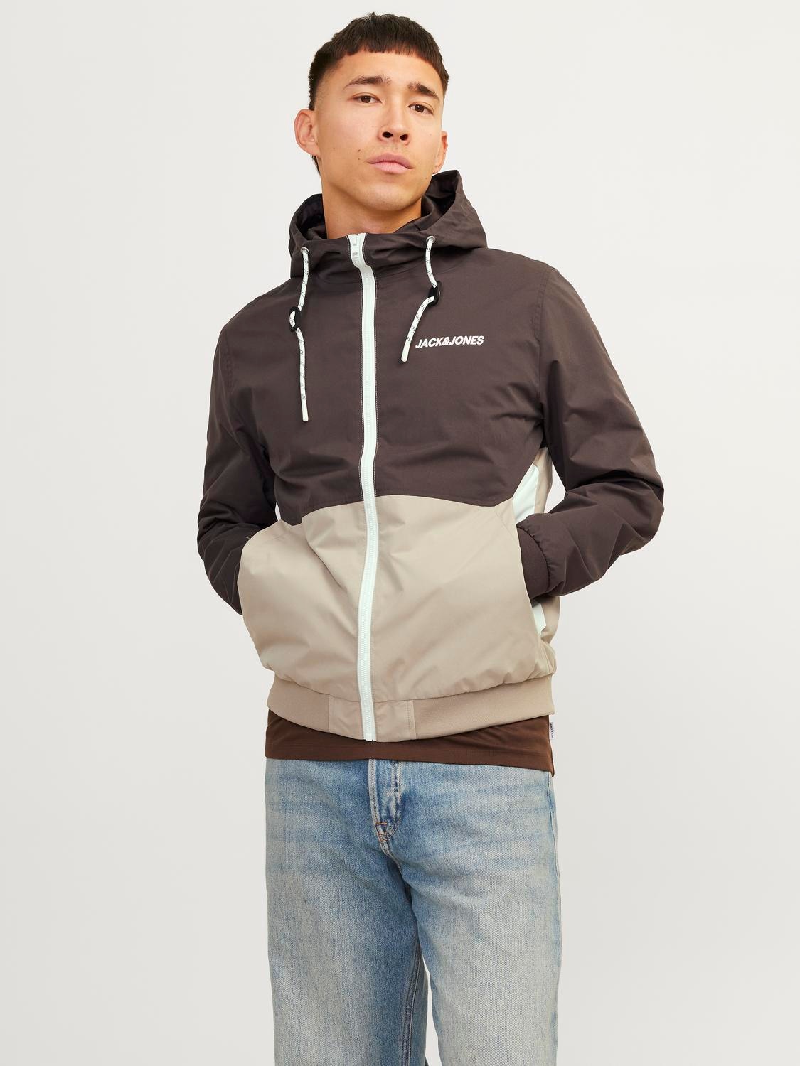 Jack & Jones Blouson »JJERUSH HOOD BOMBER NOOS«, mit Kapuze, mit Logo Schriftzug