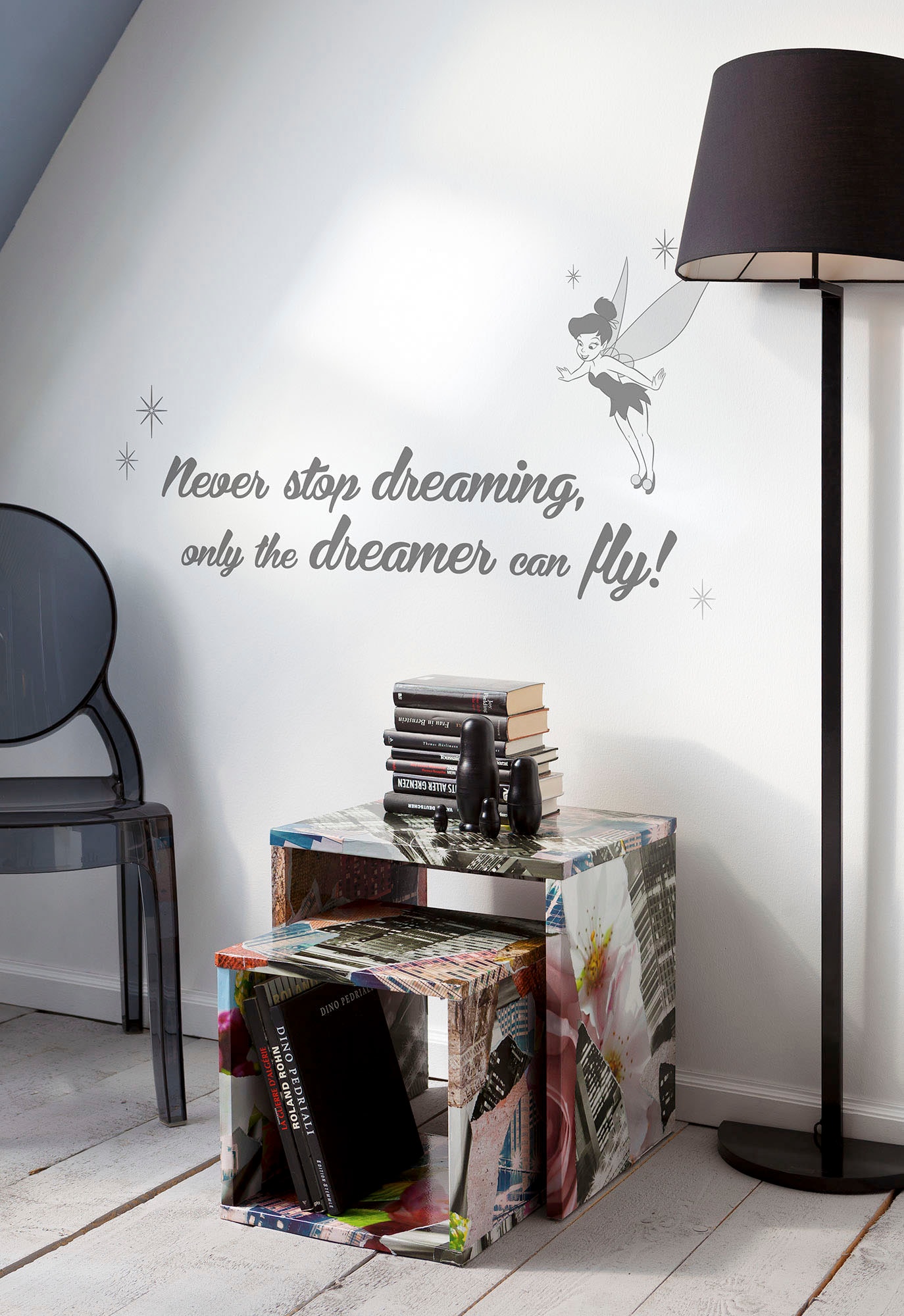 Image of Komar Wandtattoo "Disney Never stop dreaming - Grösse 50 x 70 cm" selbstklebend, Wandsticker, Kinderzimmer