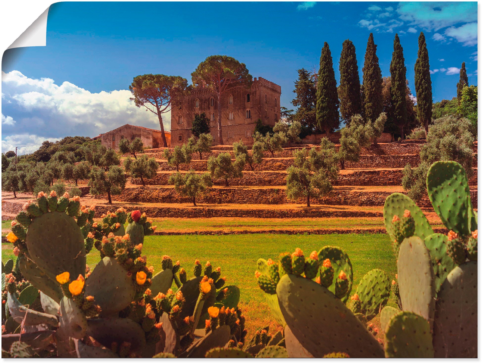 Image of Artland Wandbild »Toskana I«, Europa, (1 St.), in vielen Grössen & Produktarten -Leinwandbild, Poster, Wandaufkleber / Wandtattoo auch für Badezimmer geeignet bei Ackermann Versand Schweiz