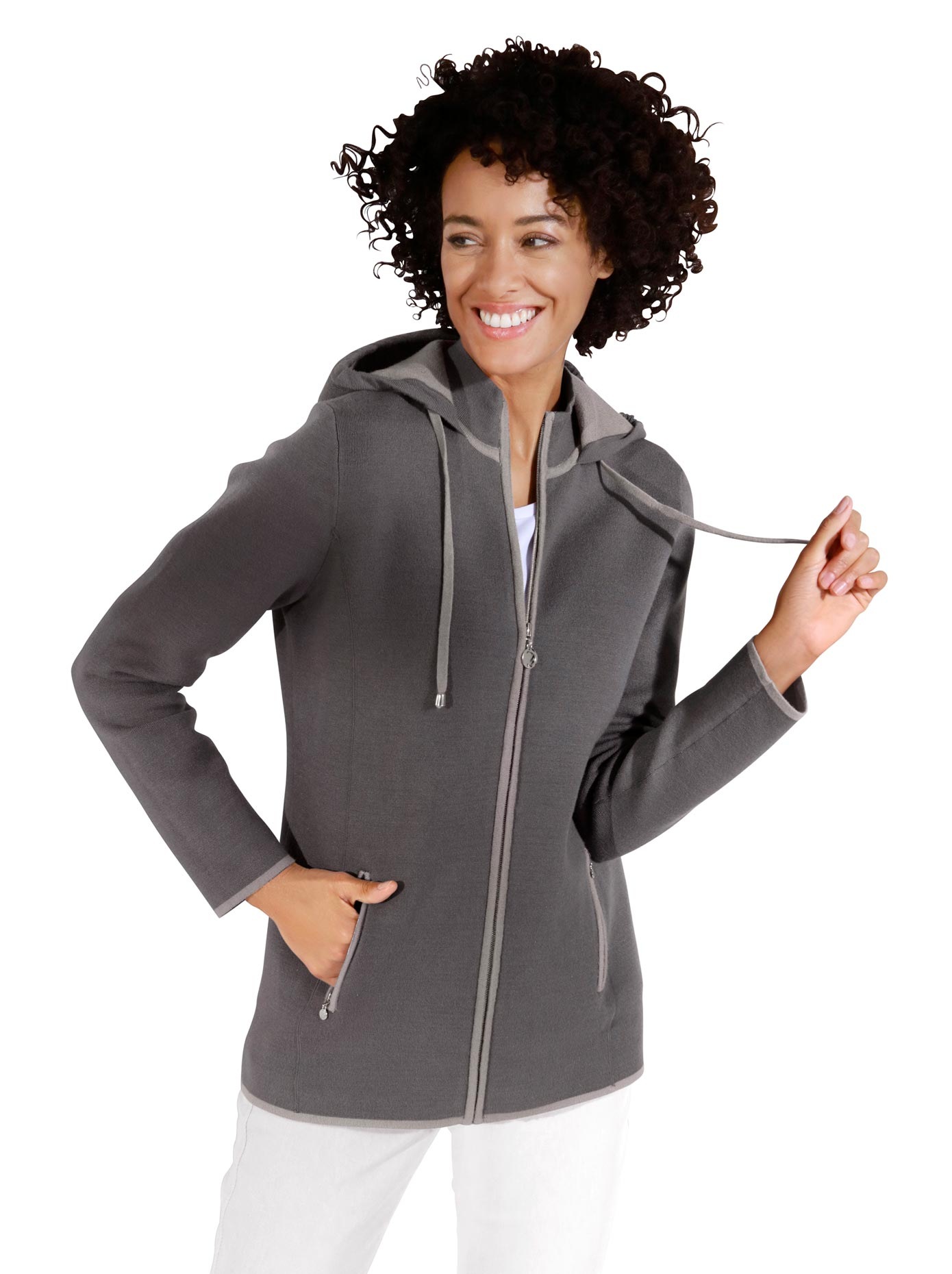 Image of CREATION L PREMIUM Kapuzenstrickjacke bei Ackermann Versand Schweiz