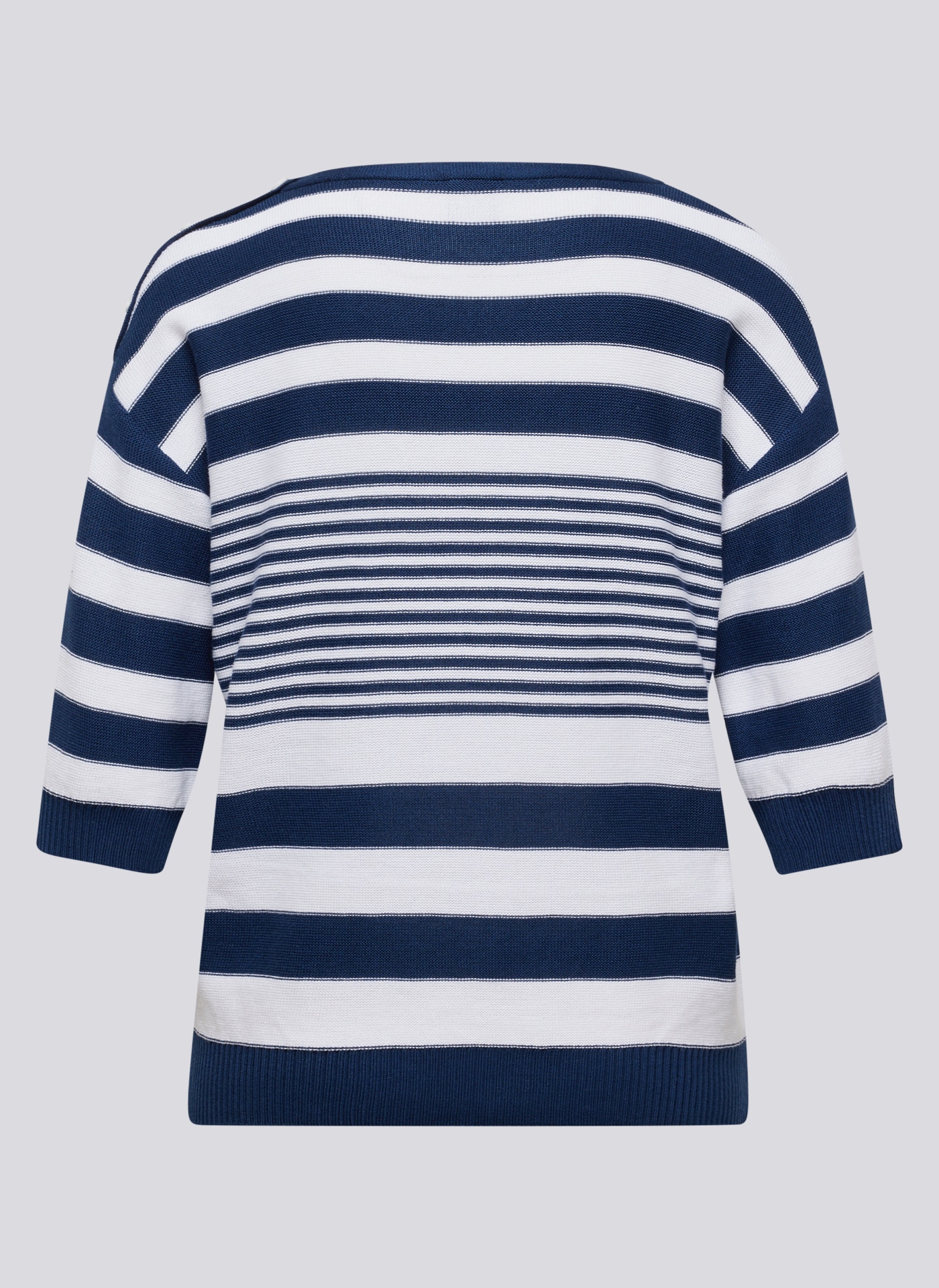Rabe Pull à col rond mit Streifen Muster