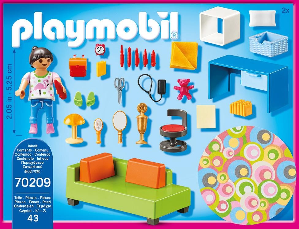 Playmobil® Konstruktions-Spielset »Jugendzimmer (70209), Dollhouse«, (43 St.), Made in Germany