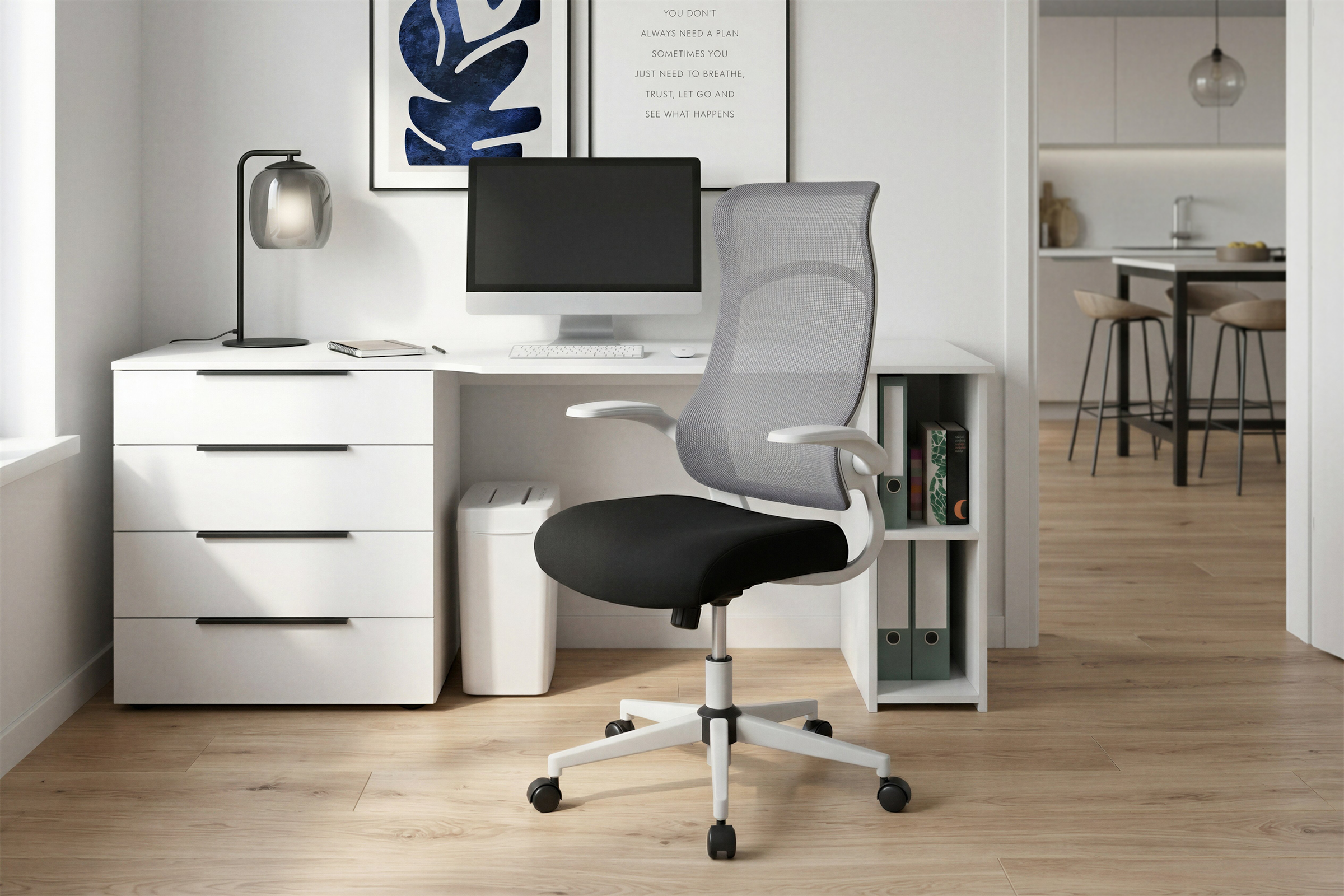 GOODproduct Chaise de bureau »Toico, Design-Schreibtischstuhl,« () dossier ergonomique, soutien lombaire et accoudoirs rabattables