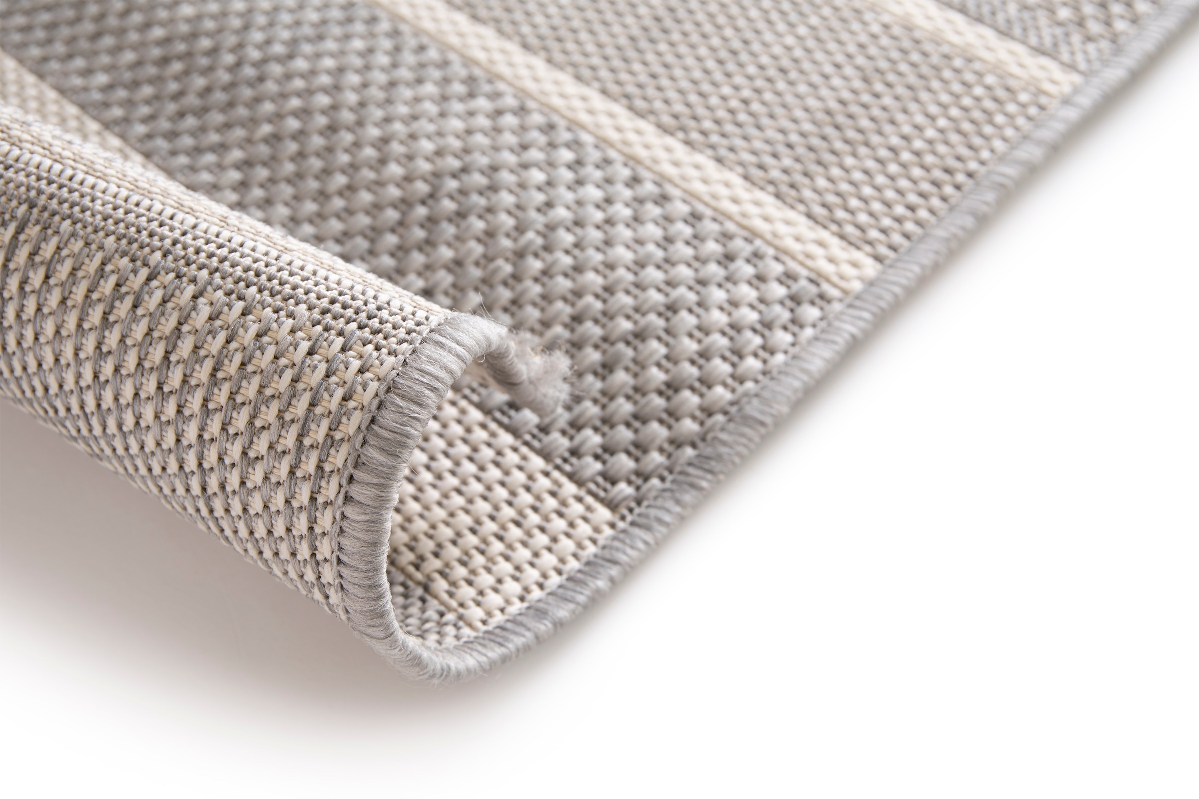 Primaflor-Ideen in Textil Teppich »Outdoorteppich ELDORADO Rigato, Made in Belgium« rechteckig 4 mm Höhe Flachgewebe, gestreift, Scandi, In- und Outdoor geeignet, wasserfest