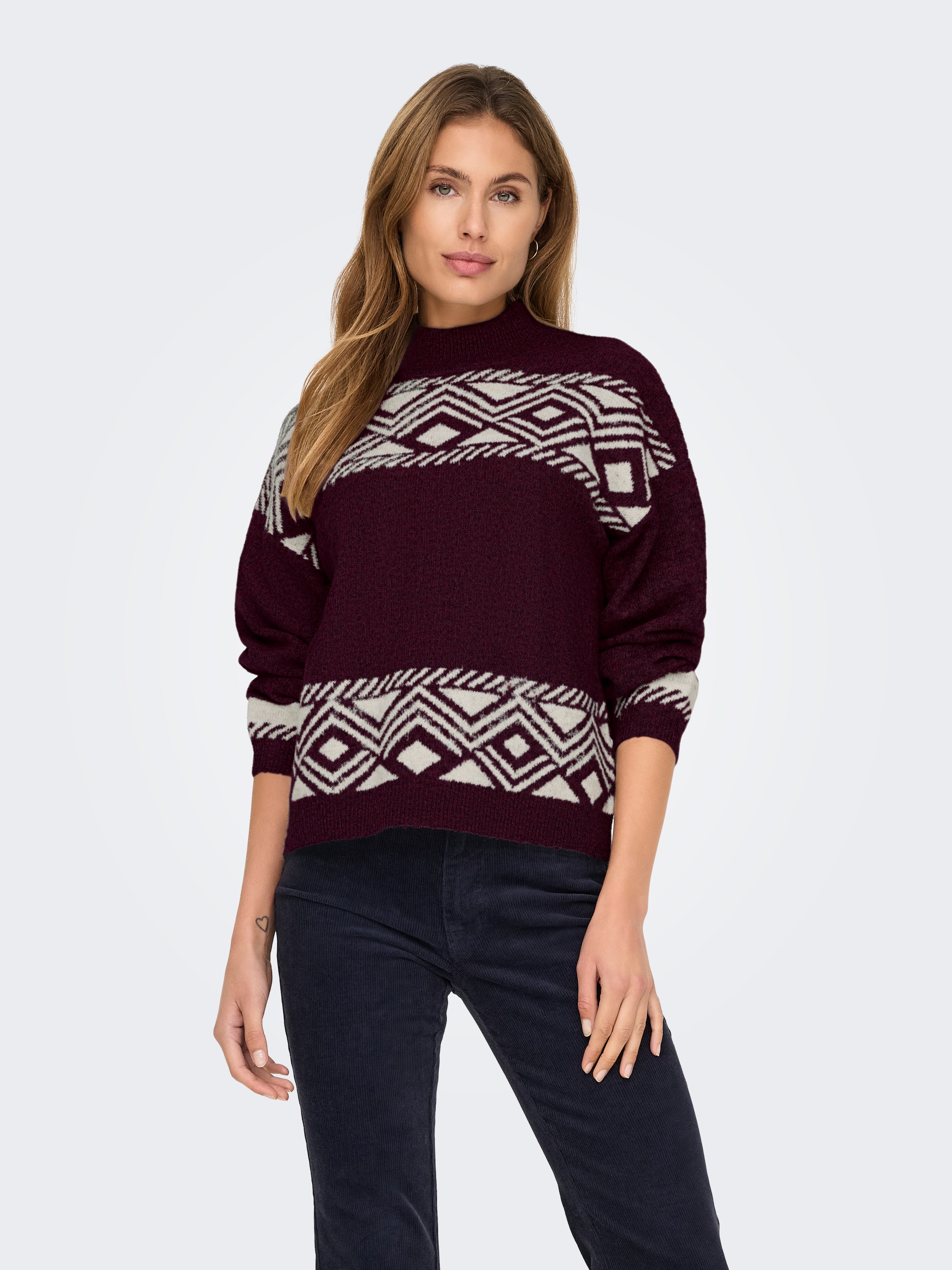 Image of ONLY Stehkragenpullover "ONLVICTORIA L/S PULLOVER KNT NOOS"