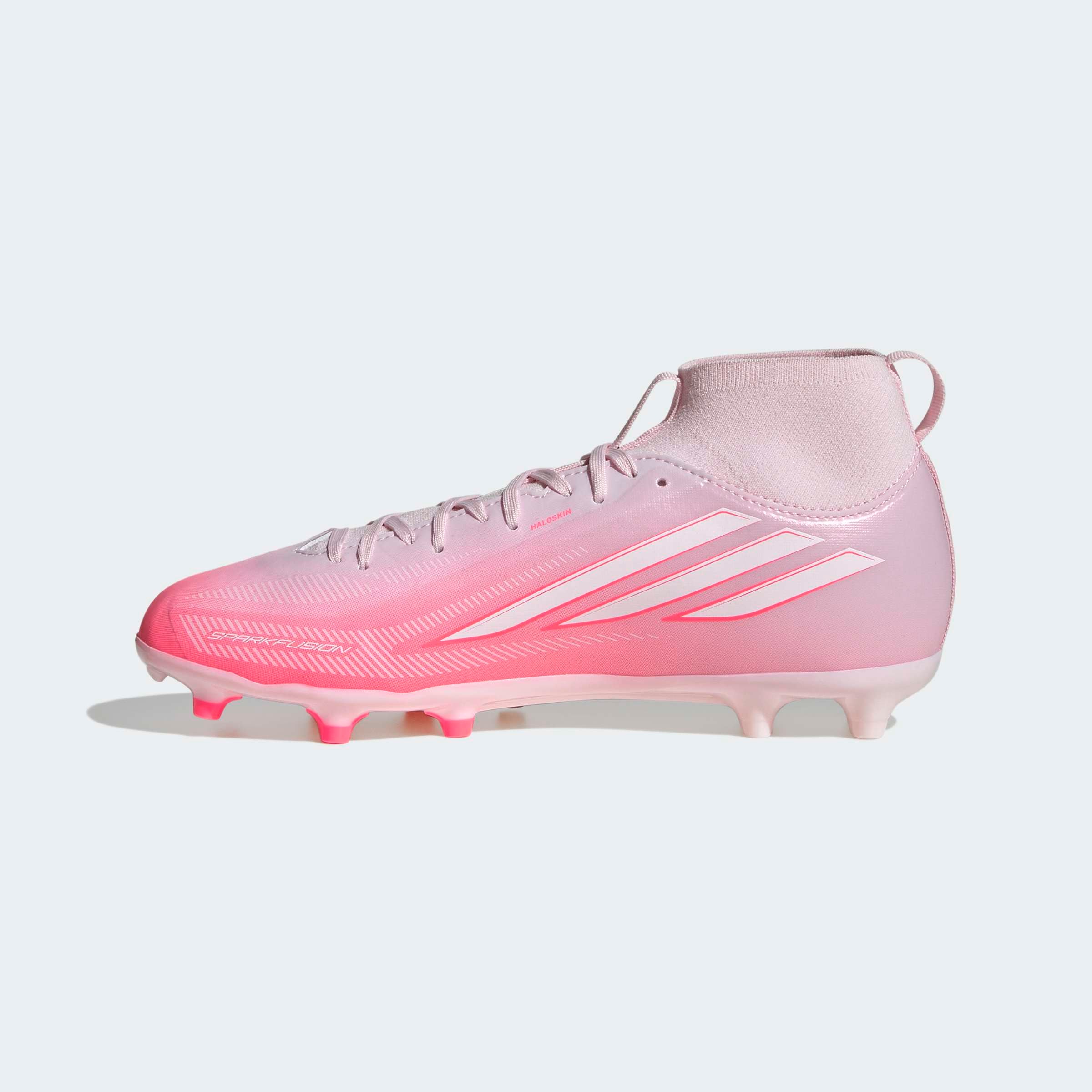 adidas Performance Chaussure de football »F50 SPARKFUSION LEAGUE KIDS , FESTE BÖDEN / KUNSTRASEN, HALBHOCH GESCH«  Convient pour terrains en gazon et gazon synthétique, pour adolescents & enfants