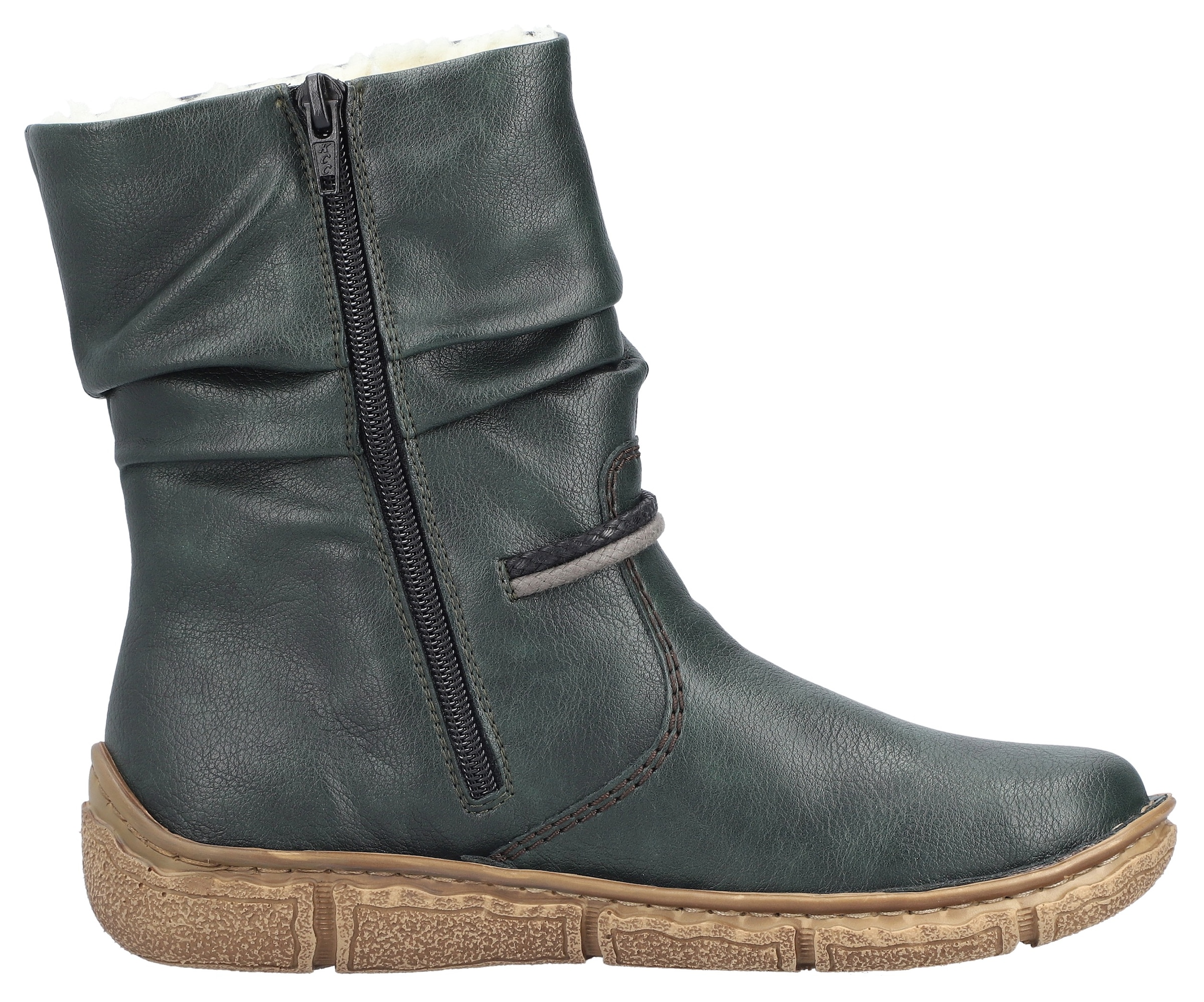 Rieker Winterboots, Winterstiefelette, slouchy Schaft, Reissverschluss, mit Warmfutter
