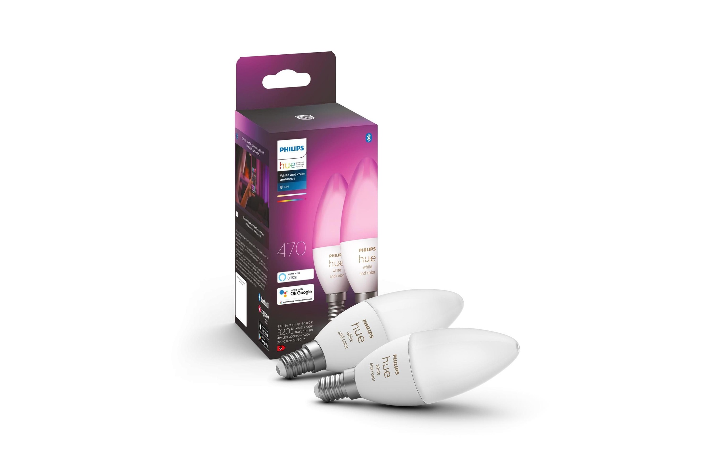 Image of Philips Hue Spezialleuchtmittel "White & Color" E14 Farbwechsler Kaltweiss Neutralweiss Tageslichtweiss Warmweiss