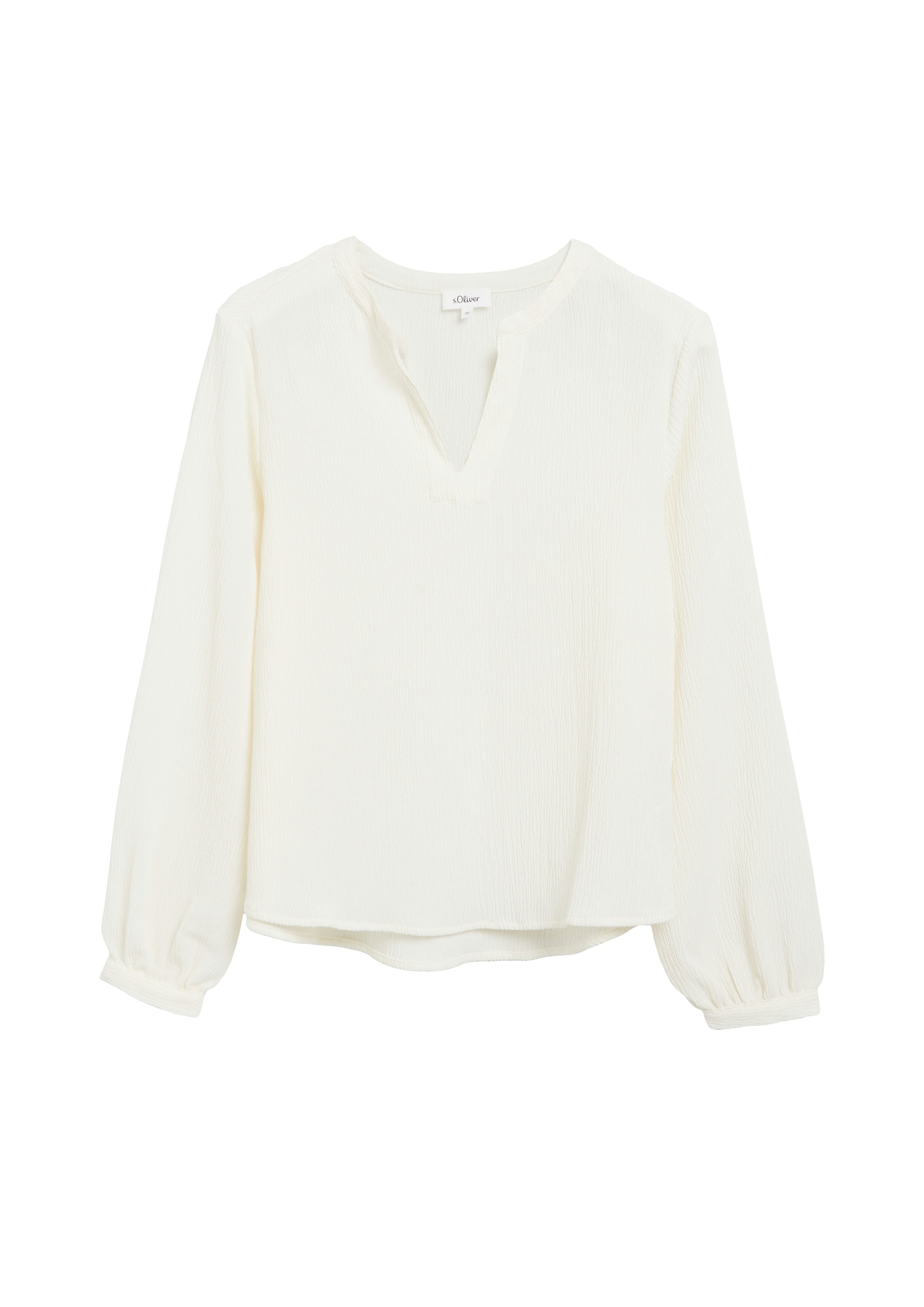 s.Oliver Langarmbluse im Tunika-Stil und mit Splitneck / Stretch