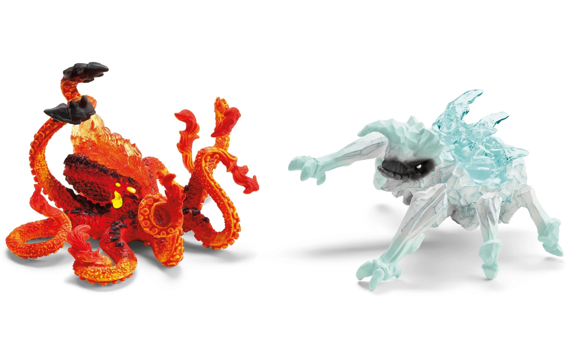 Schleich, Spielfigur »Eiskäfer vs. Feuerkrake«, blau, gelb, orange, rot, schwarz, weiß, Einheitsgröße, Spielfigur